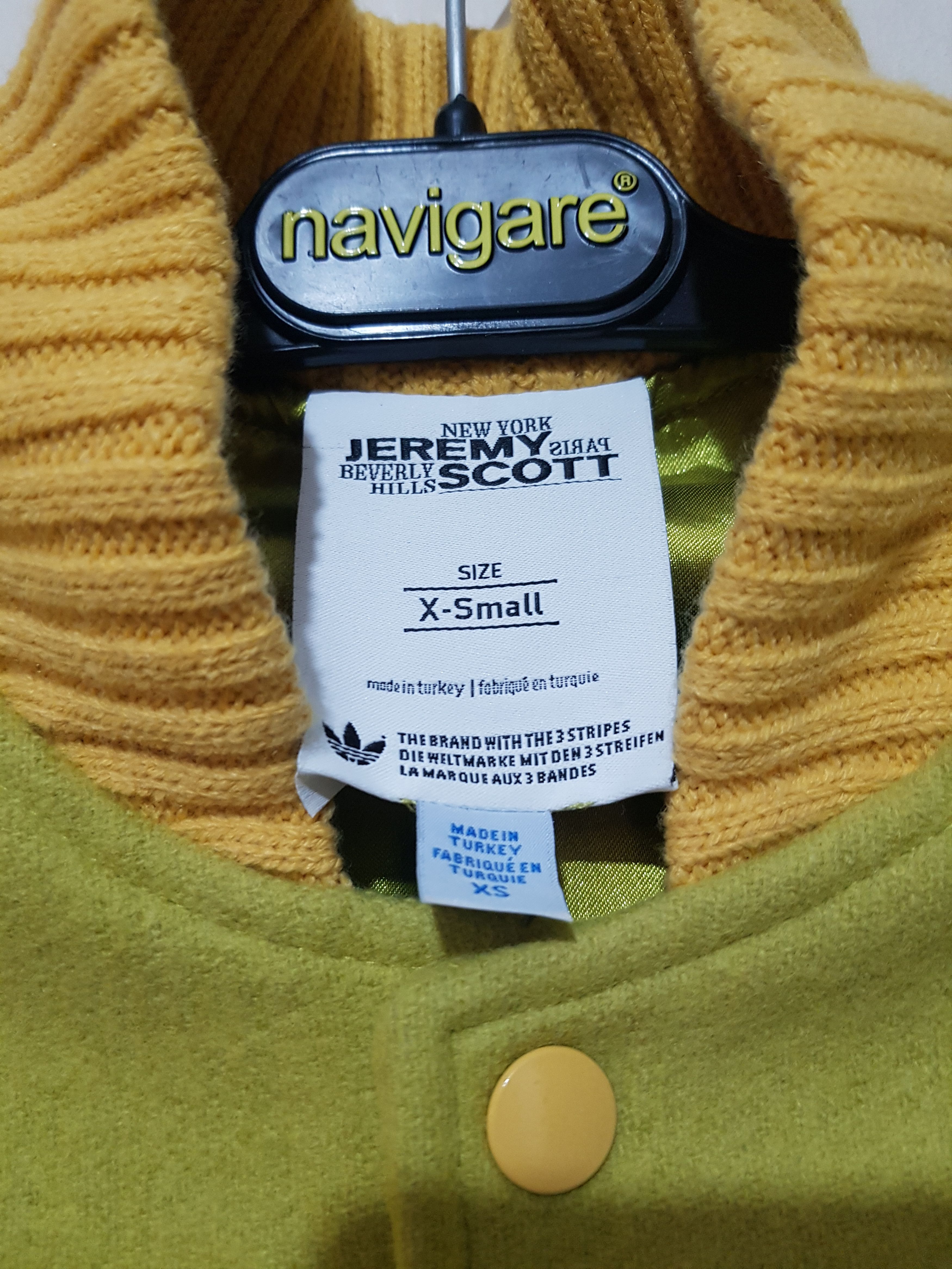 Adidas × Jeremy Scott Globe Varsity Letterman Jacket Wool Bomber World Map Size US XS / EU 42 / 0 - 7 Thumbnail
