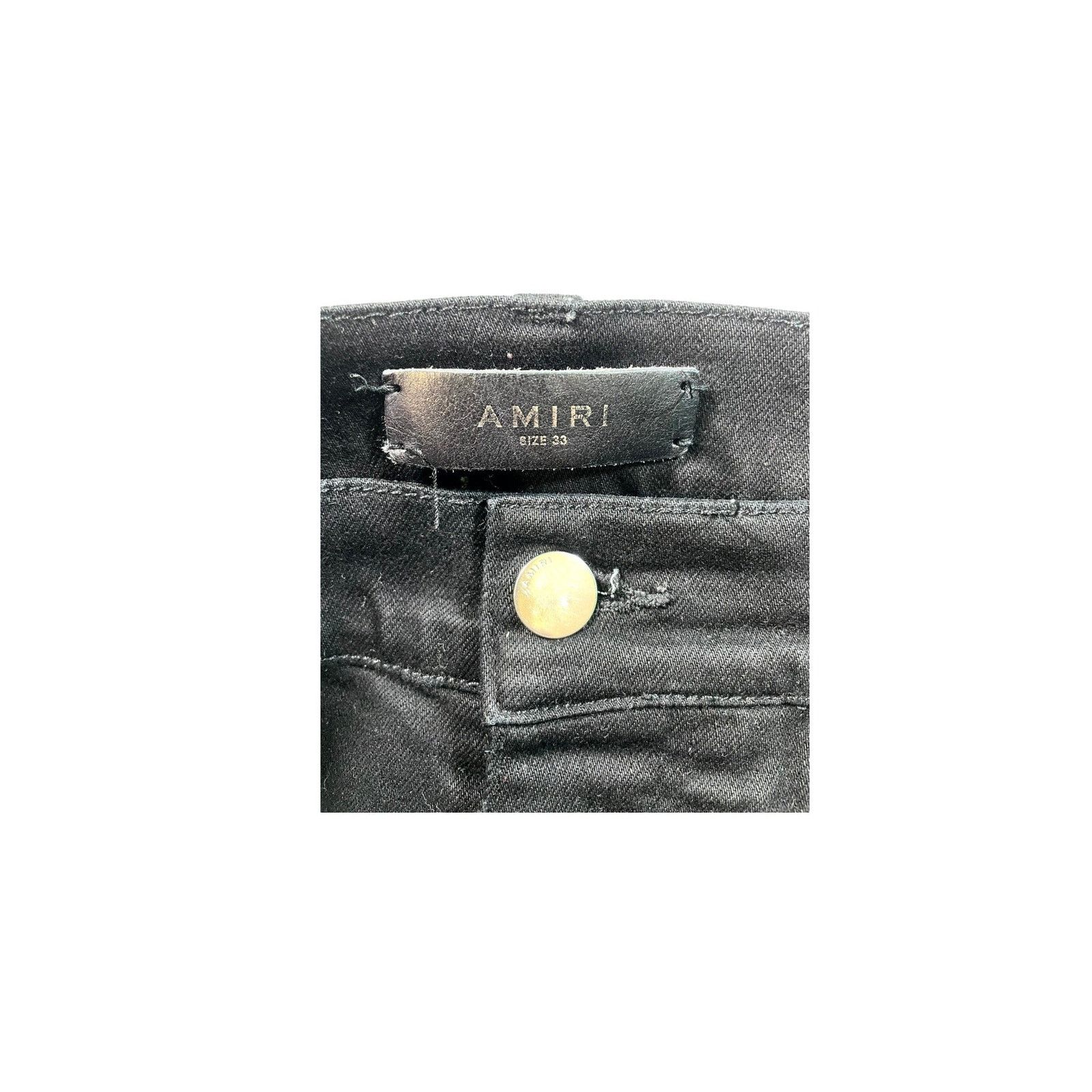 Amiri Amiri "MX1 Quilt Patch" Black Jeans Size US 33 - 5 Thumbnail