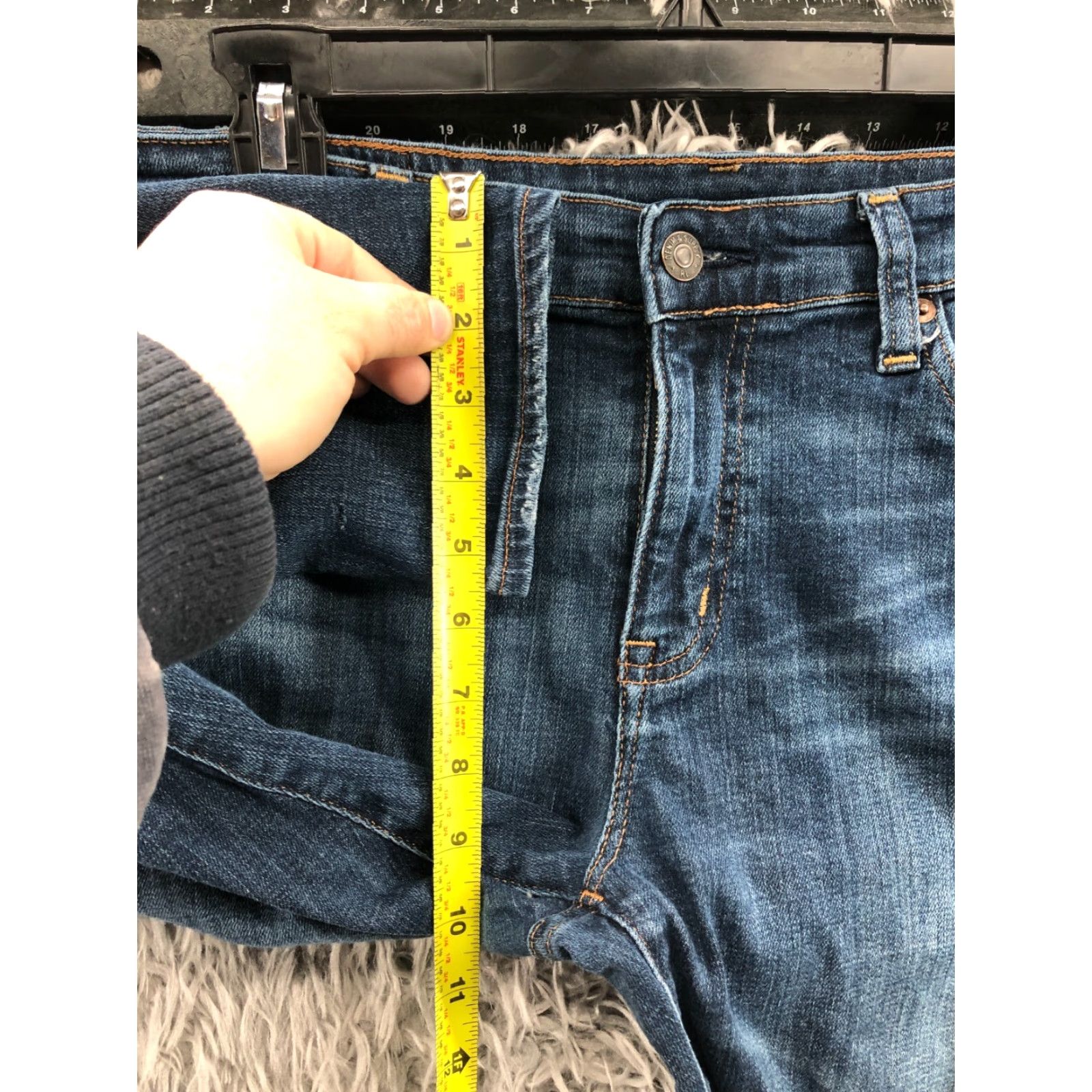 H&M H&M Jeans Skinny Crop Blue 31 Womens Regular Medium Wash Denim 5-Pocket Zipper Button Belt Loops Inseam 26" Cotton Cotton Blend Modern Classic Size 24" / US 00 / IT 34 - 4 Thumbnail