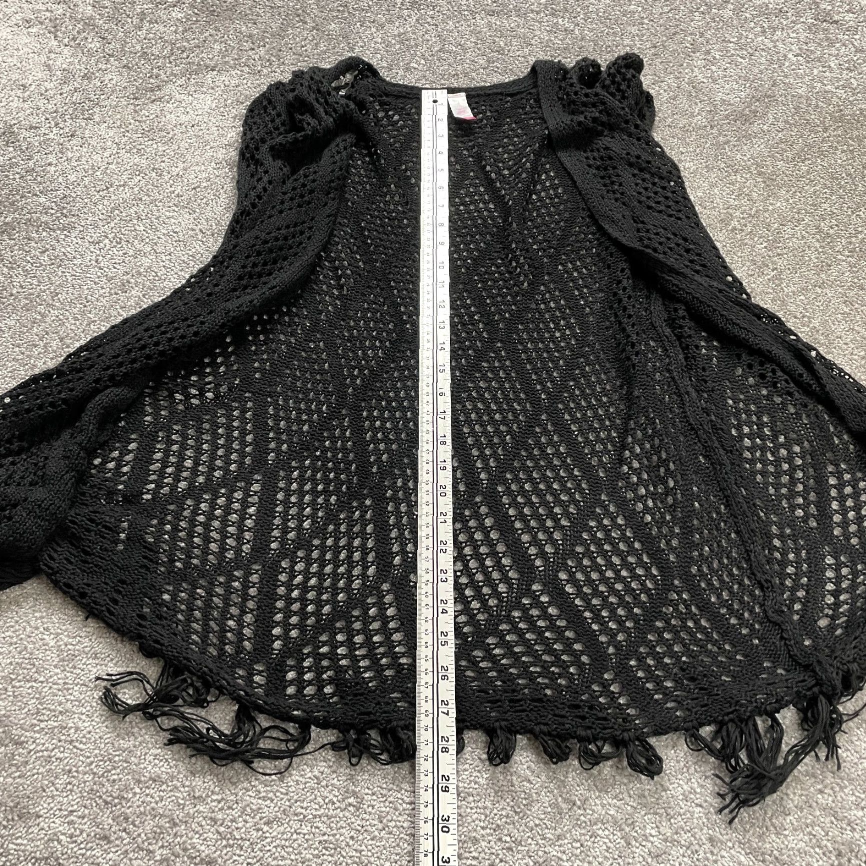 Vintage VINTAGE No Boundaries Women's Beach Cover Up Sleeveless Crochet Black Large Swimwear Size ONE SIZE - 5 Thumbnail