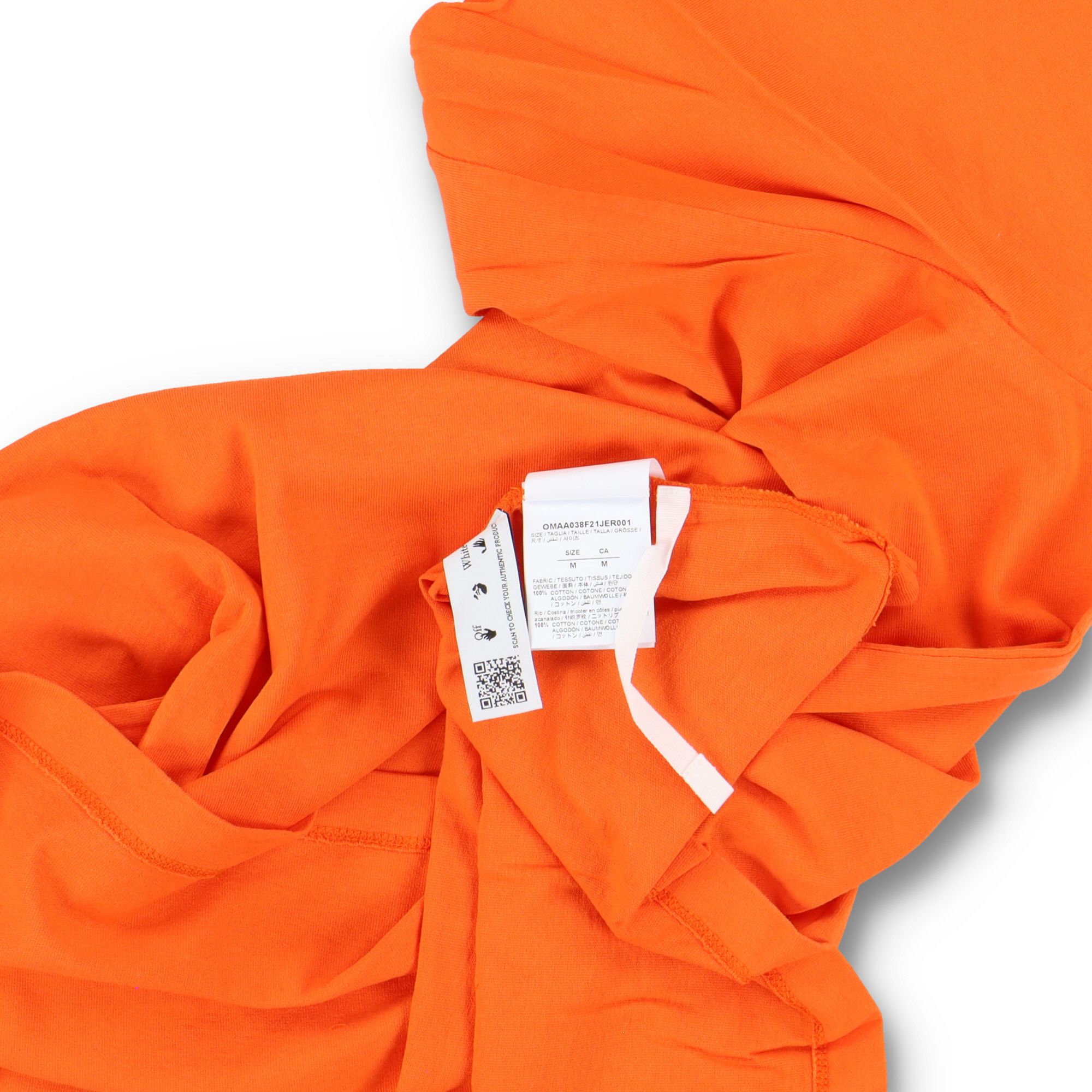 Off-White Orange Rubber Arrow Font Logo Oversized T-Shirt Size US XS / EU 42 / 0 - 3 Thumbnail