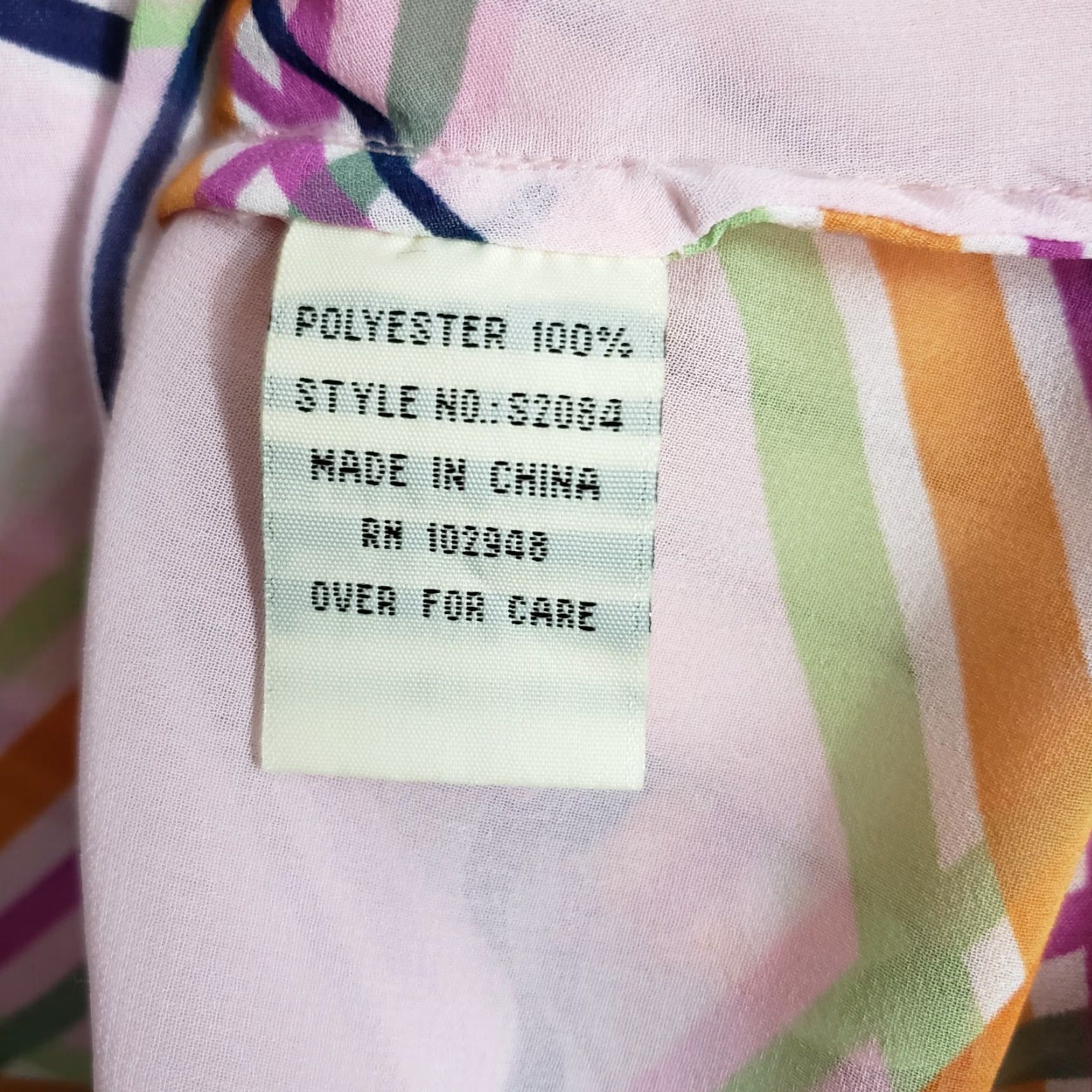 Vintage Tulle Blouse Shirt Pink M Semi Sheer Womens Top Sz Medium, Short Sleeve, Polyester, Basic, Sheer, 18.5" Width, 22.5" Length, Womens Size M / US 6-8 / IT 42-44 - 6 Thumbnail