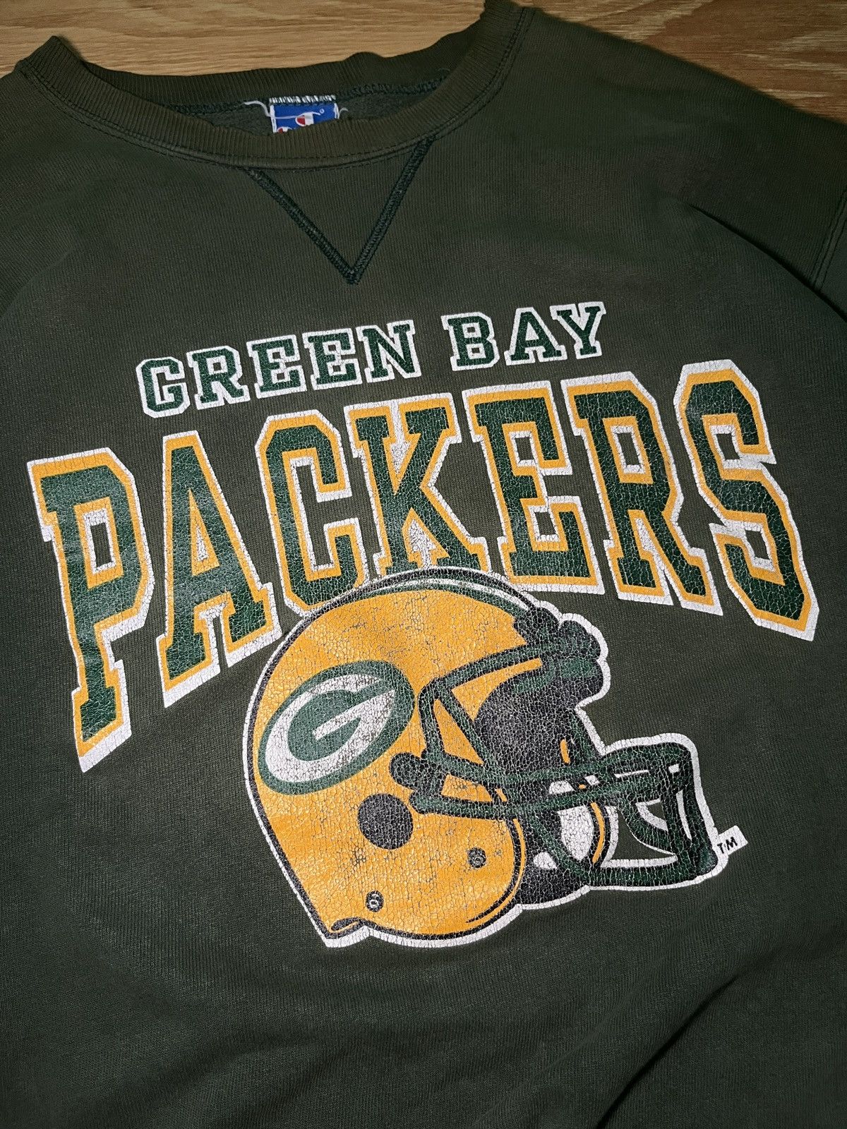 Champion × NHL × Vintage *Distressed* Green Bay Packers Champion 80’s Made in USA Size US XL / EU 56 / 4 - 13 Thumbnail