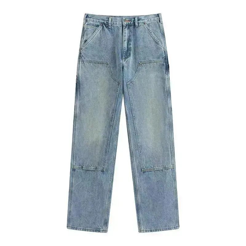Japanese Brand Street Heavy Wash Double Knee Logger Work Jeans Size US 32 / EU 48 - 6 Thumbnail