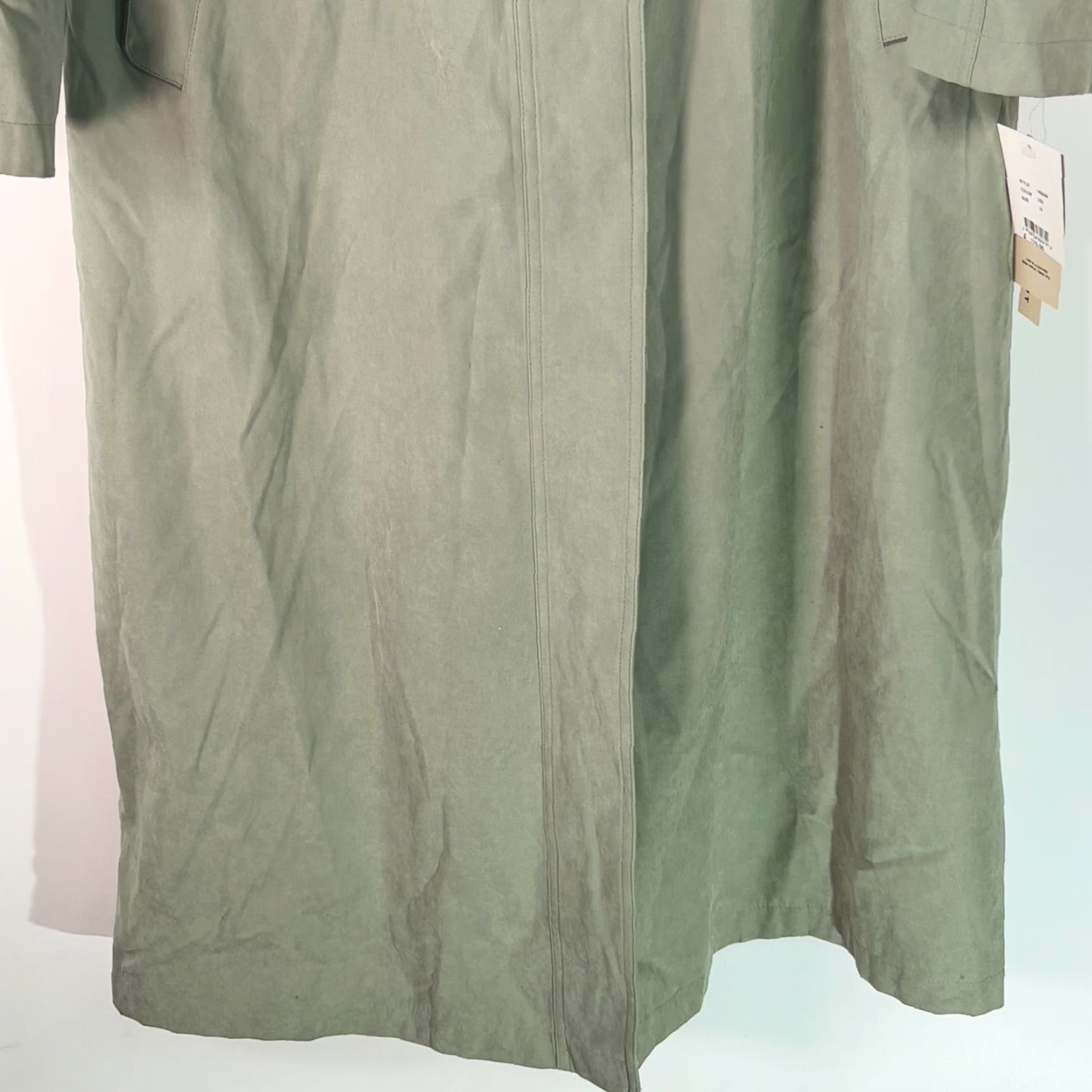 Vintage Gallery Trench Coat Women's Long Hooded Detachable Hood Solid Green Keyboard? No. Sorry. Size L / US 10 / IT 46 - 6 Thumbnail
