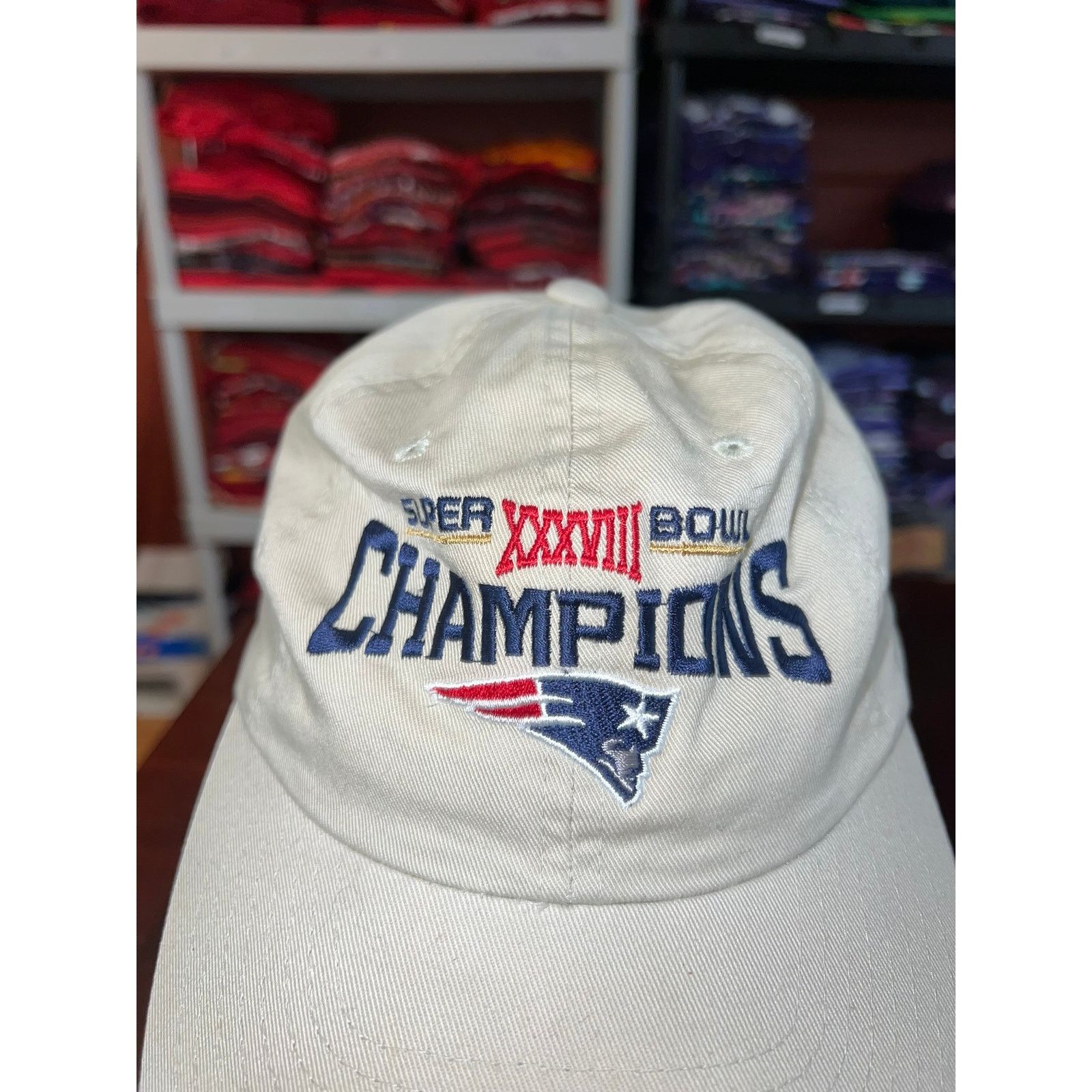 NFL New England Patriots Super Bowl Hat 38 Champions Cap NFL Size ONE SIZE - 3 Thumbnail