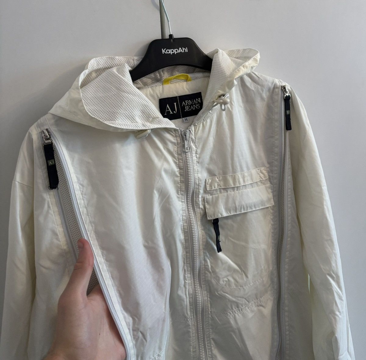Armani 2000s Armani 5-zip AJ White Jacket Avantgarde Size US M / EU 48-50 / 2 - 4 Thumbnail