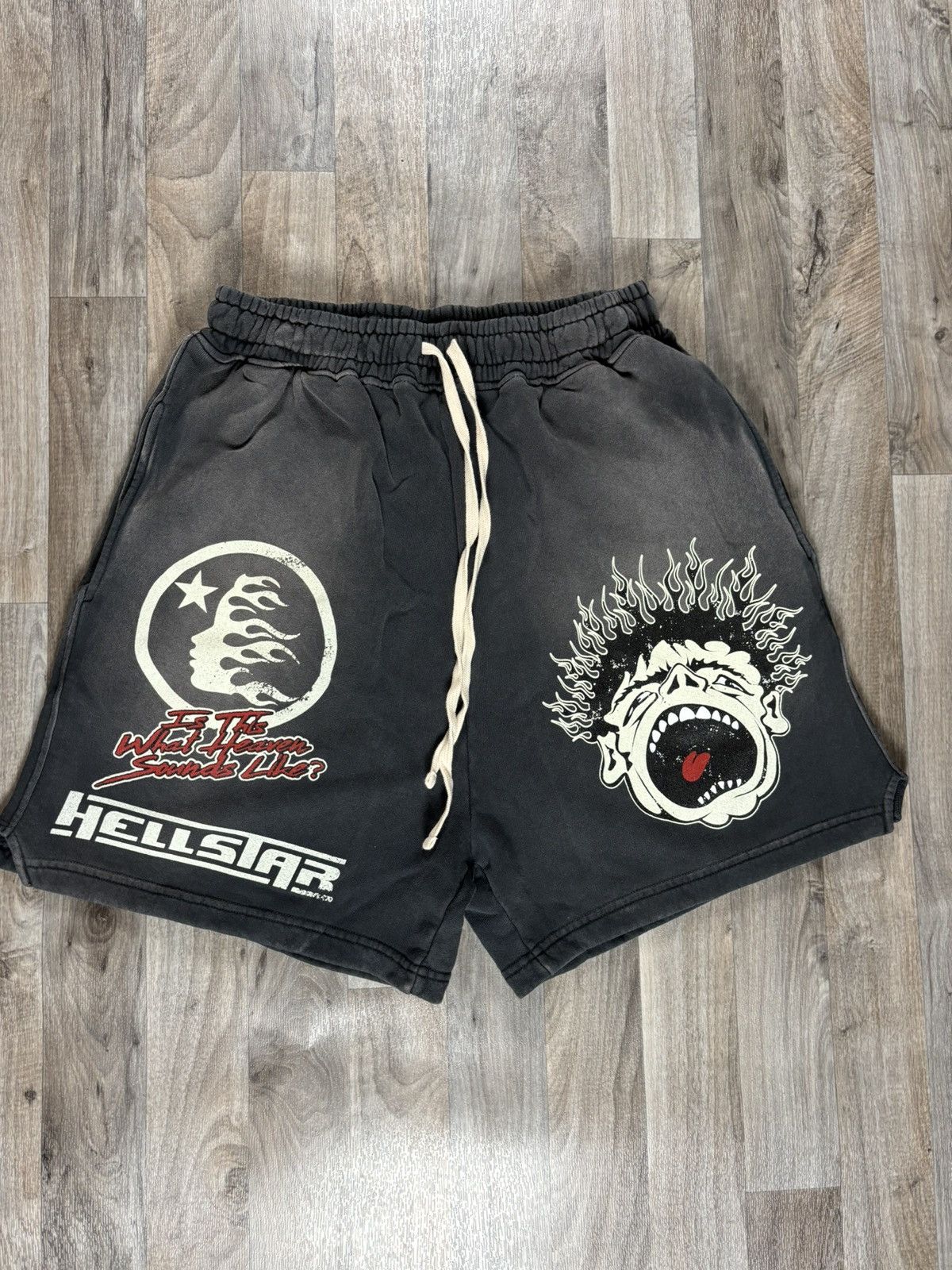 Hellstar What Heaven Sounds Like Sweatshorts Black