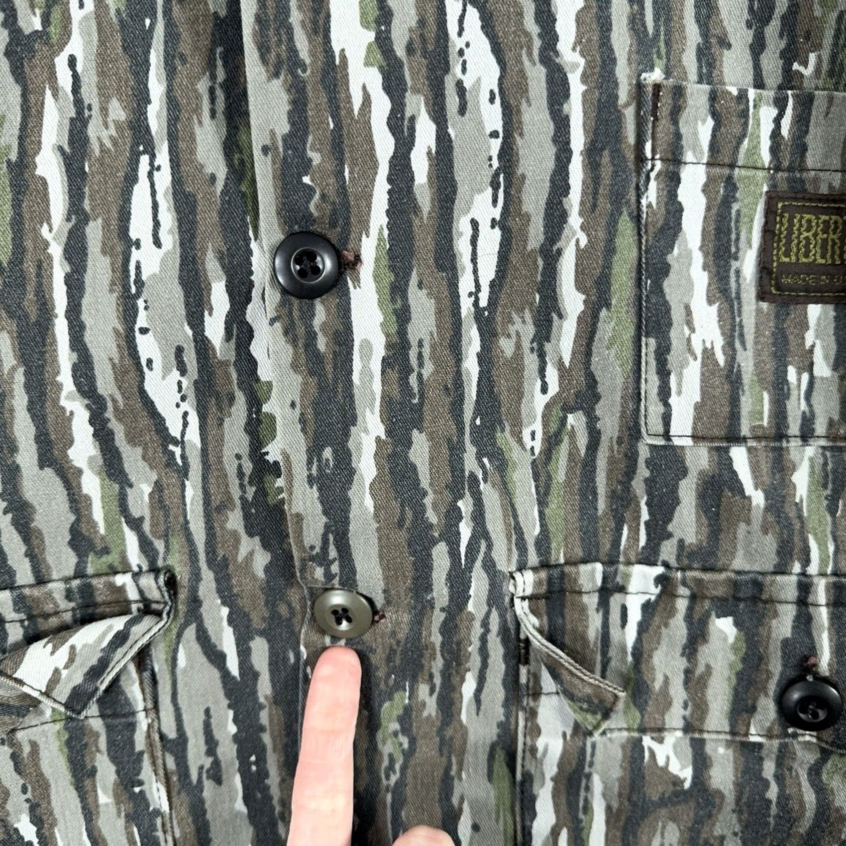 Realtree VINTAGE Liberty Camo Jacket Large Chore Coat RealTree Shacket Made USA Mens Size US L / EU 52-54 / 3 - 5 Thumbnail
