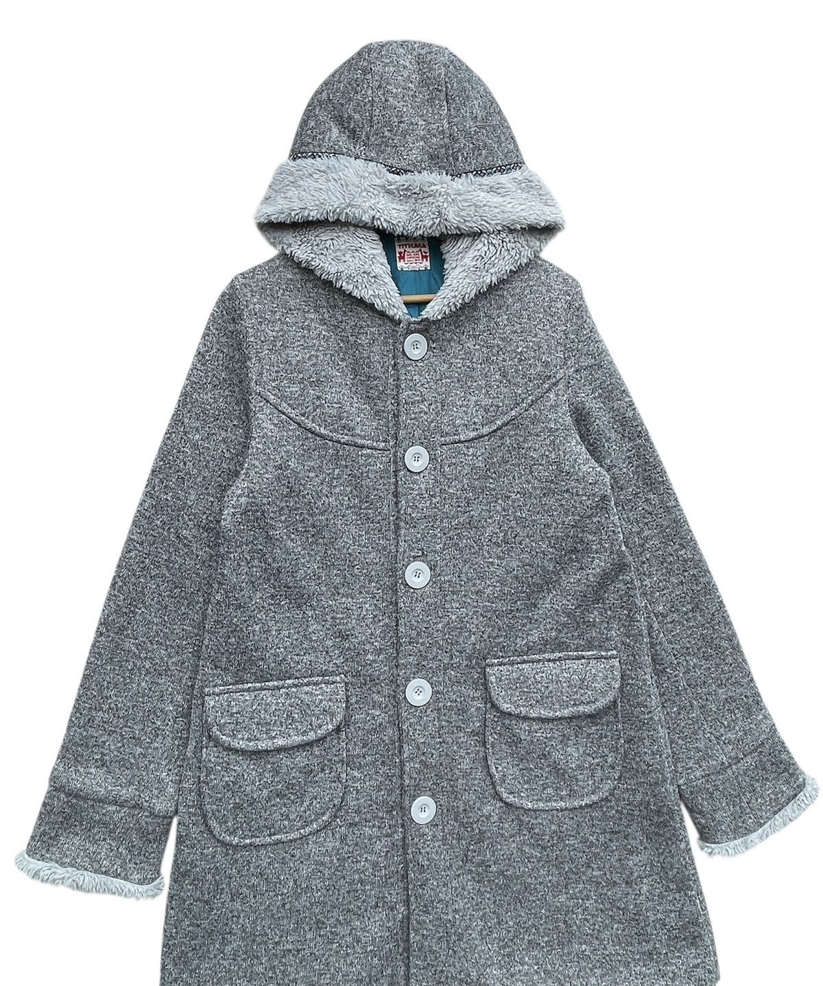 Japanese Brand RARE🔥 Titicaca happy trade fleece Button - up hoodie jacket Size US M / EU 48-50 / 2 - 4 Thumbnail