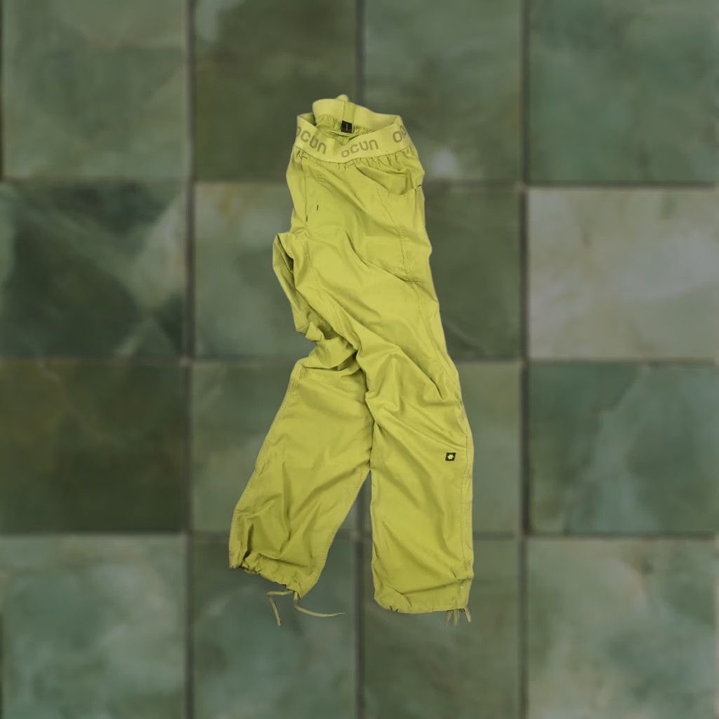 Vintage Ocun Mania Pond Green Hiking Pants Climbing Lightweight Drawstrings Men L Green Cargo Size US 33 - 1 Thumbnail