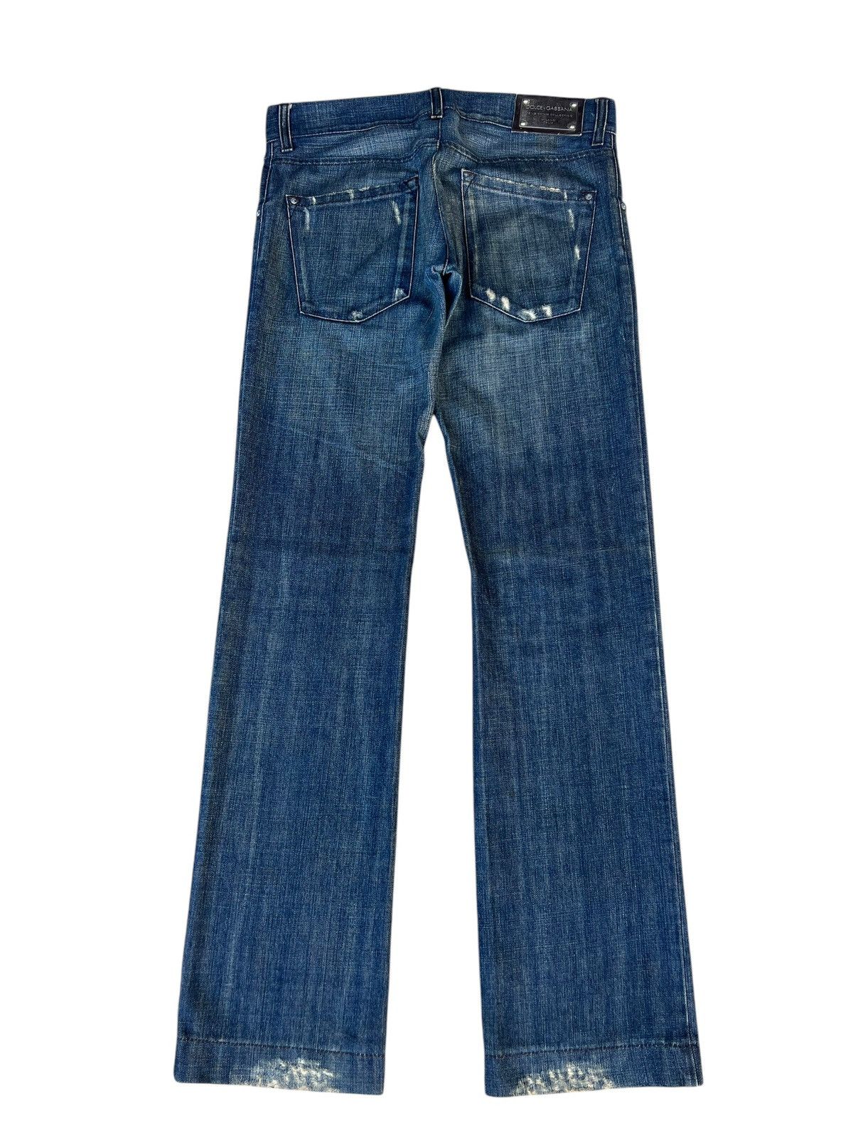 Dolce & Gabbana Vintage Y2K Dolce & Gabbana Distress Denim Slim Jeans Size US 31 - 15 Thumbnail