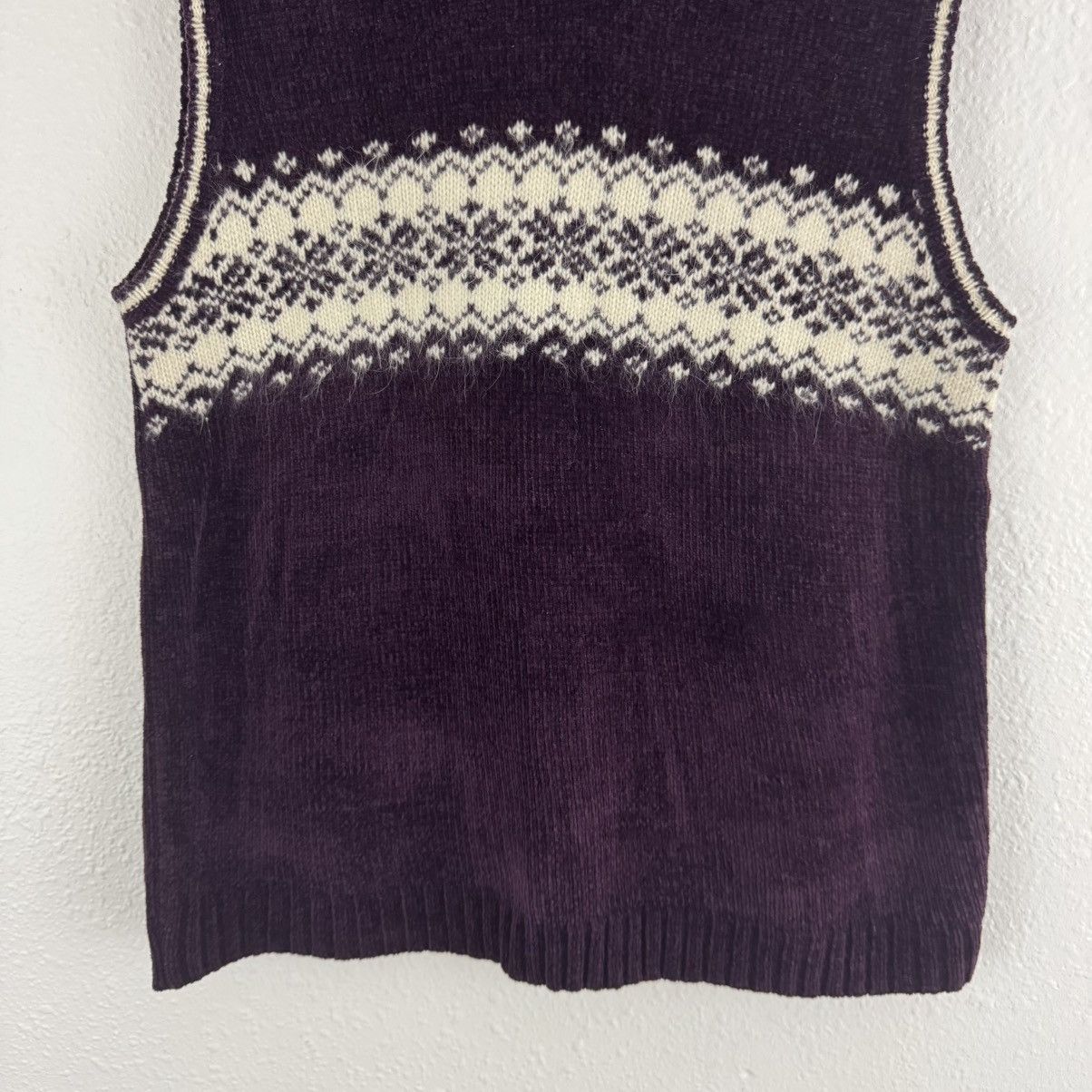 Other WHITE STAG Vintage 90s Dark Purple Fair Isle Sweater Vest Size M / US 6-8 / IT 42-44 - 3 Thumbnail
