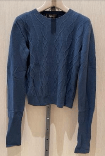 Loro Piana o1w1db10724 Girocollo Aquitaine Cashmere Sweater in Blue Size L / US 10 / IT 46 - 1 Preview