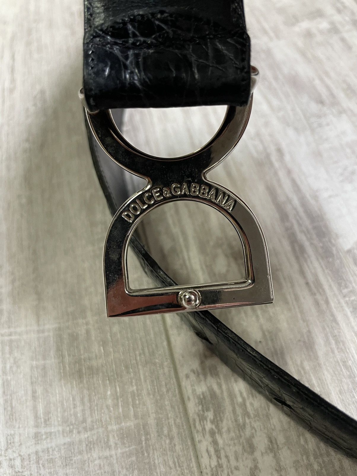 Dolce & Gabbana Dolce & Gabbana Black Leather Belt DG Metal Logo RARE Size ONE SIZE - 7 Thumbnail