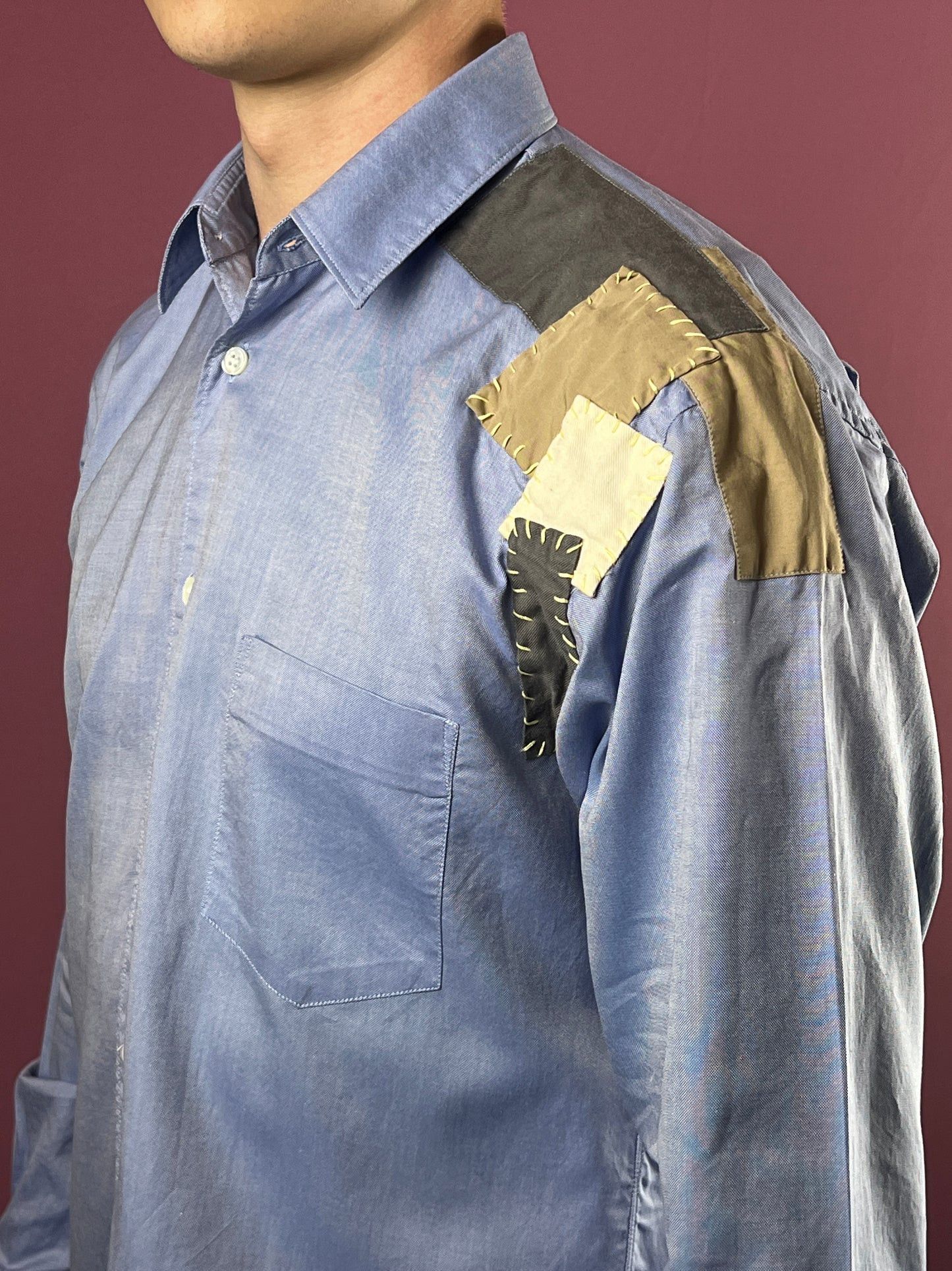 Comme des Garcons × Vintage Comme des Garcons Shirt Vintage Men's Patchwork Shirt - S Size US S / EU 44-46 / 1 - 4 Thumbnail