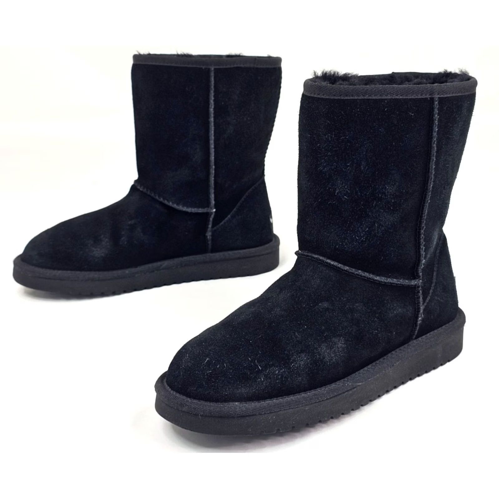 Vintage Koolaburra By UGG Koola Classic Boots Women 7 Black Suede Sherpa Lined 1017090 Size US 7 / IT 37 - 6 Thumbnail