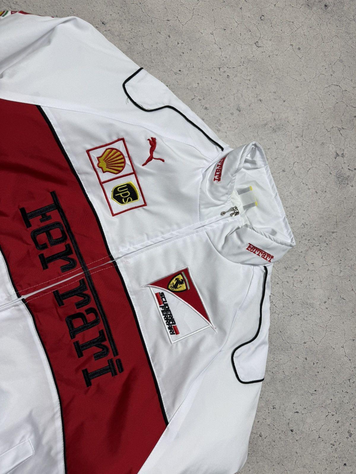 Ferrari Ferrari White Racing Bomber Jacket F1 Vintage Schumacher Size US XL / EU 56 / 4 - 7 Thumbnail