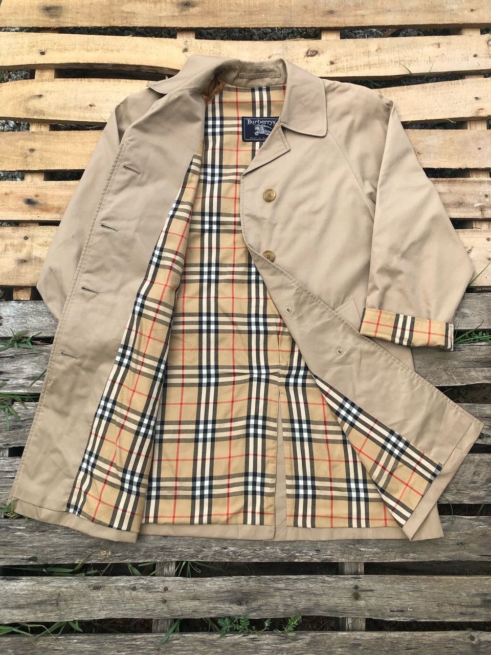 Burberry × Vintage 1980s Vintage Burberrys Nova Check Long Jacket Size US M / EU 48-50 / 2 - 1 Thumbnail