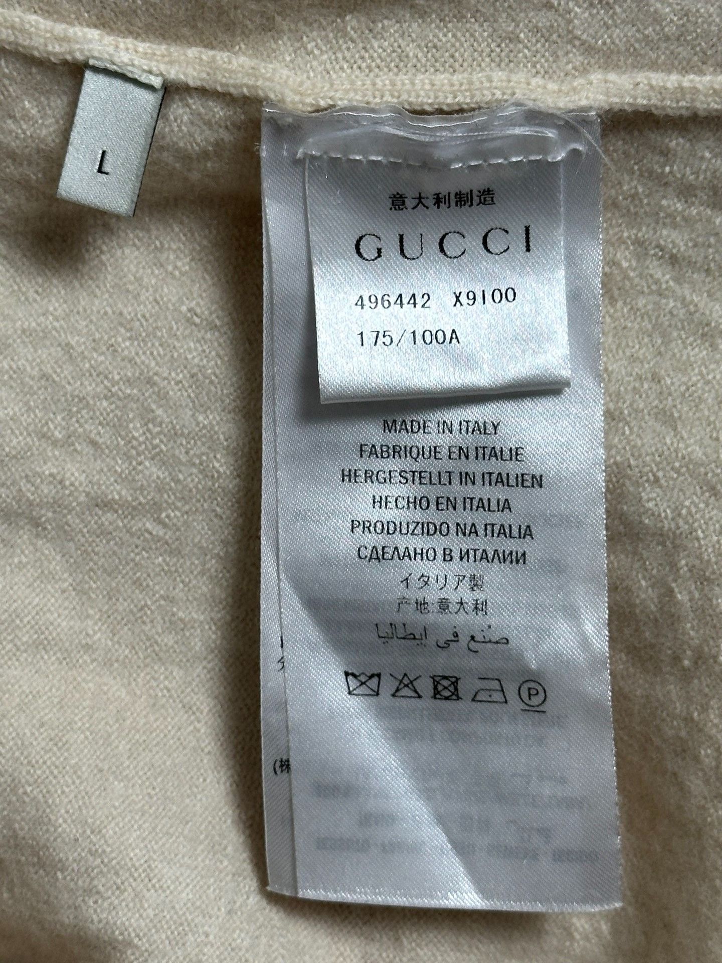 Gucci Gucci Little Bee Embroidery College Style Thin Sweater Size US L / EU 52-54 / 3 - 5 Thumbnail