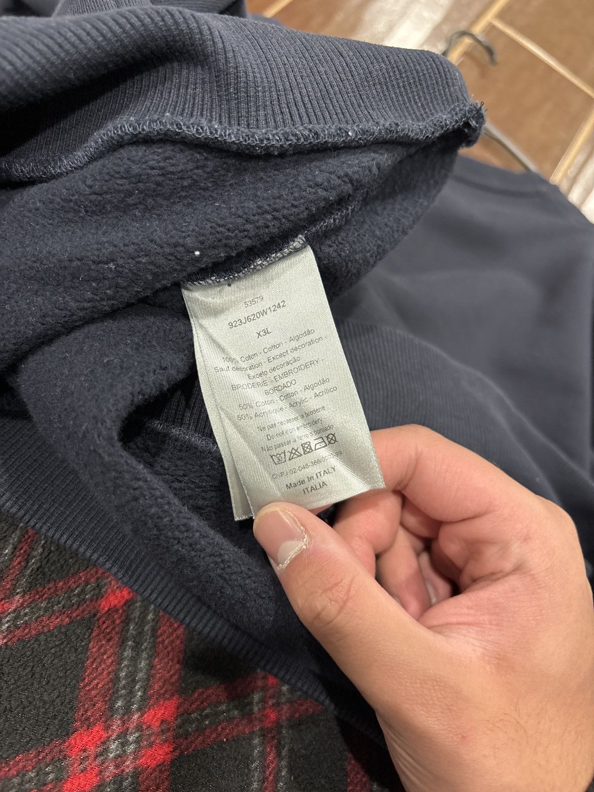 Dior × Kaws USED Dior x Kaws Logo Crewneck Navy Size 3XL/Fits XL Size US XL / EU 56 / 4 - 7 Thumbnail