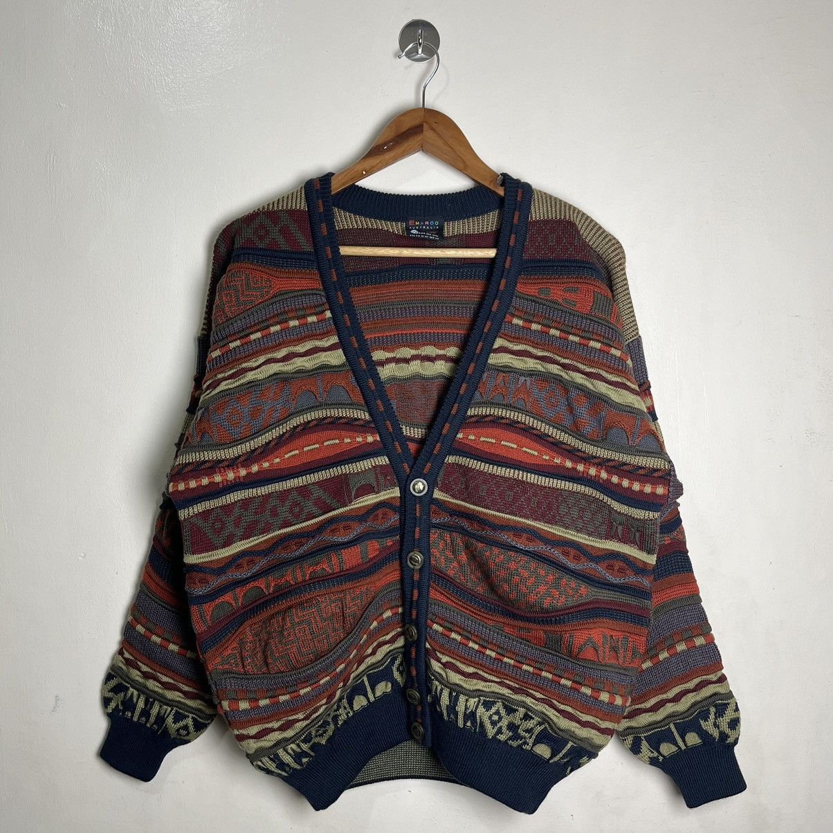 Coogi 90's Emaroo Australia Cardigan Knitted Sweater Size US L / EU 52-54 / 3 - 1 Thumbnail
