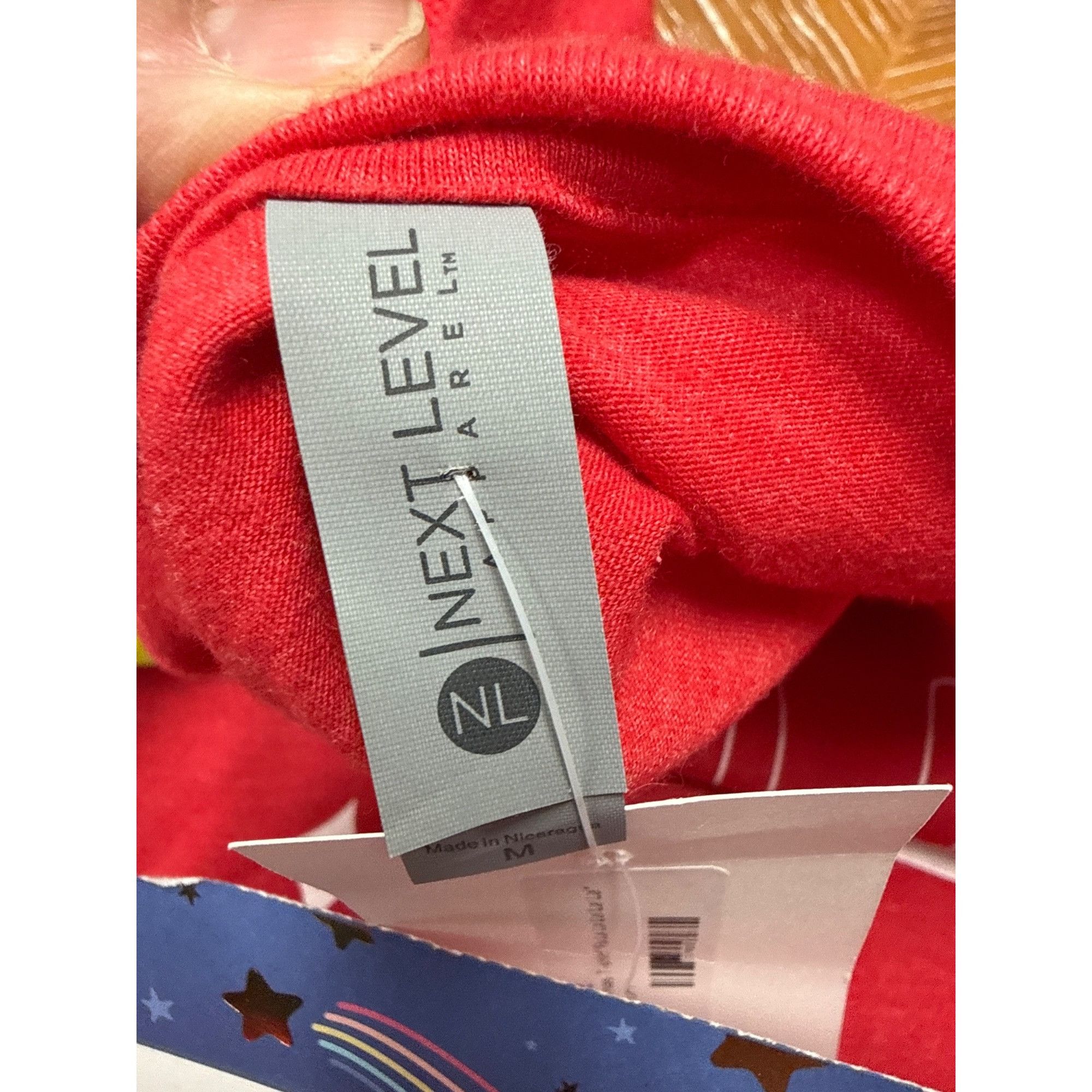 Next Level Fa La La La La Red Graphic Tee Shirt Medium Christmas Top Size M / US 6-8 / IT 42-44 - 6 Thumbnail