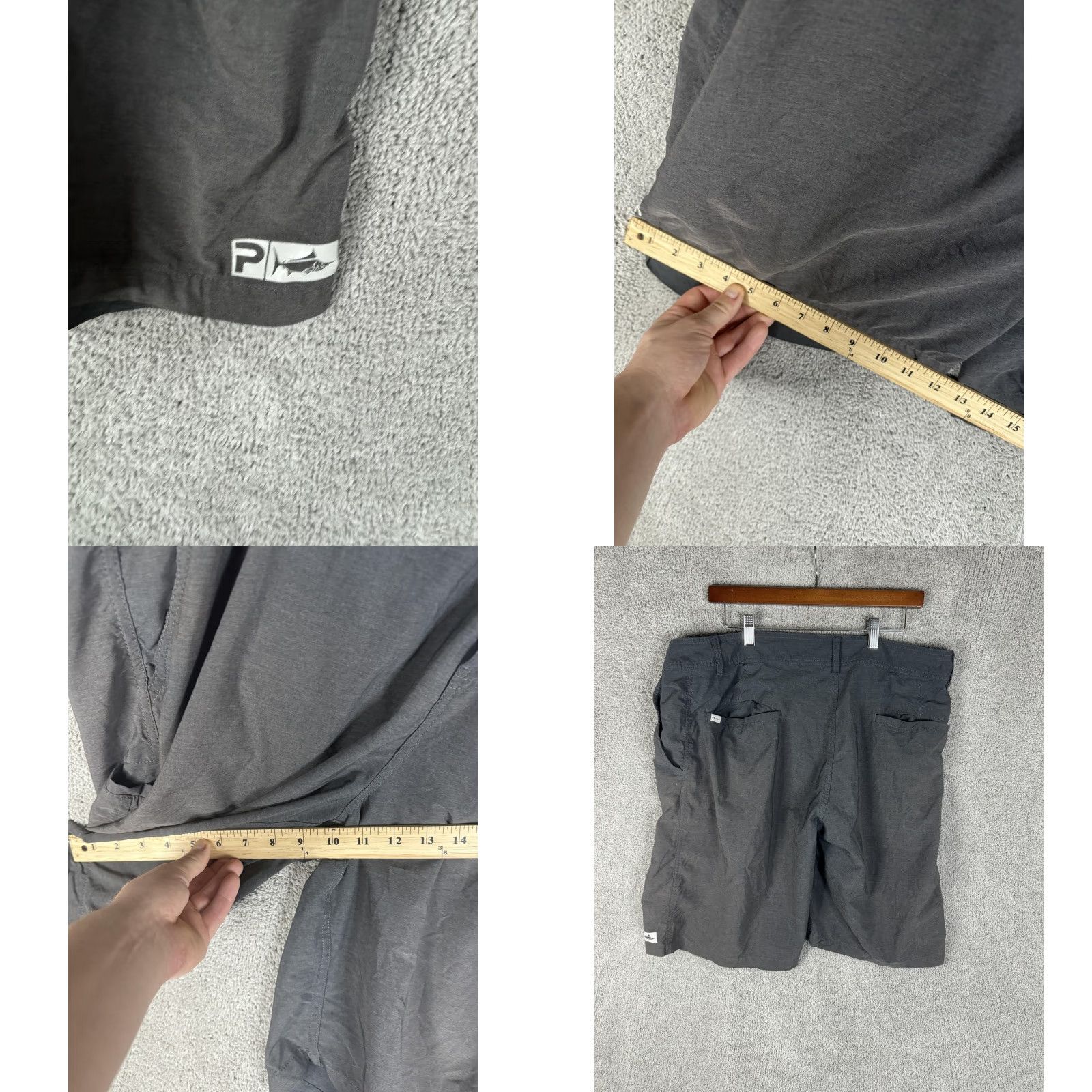 Vintage Pelagic Mens Shorts 40 Gray Quick Dry Stretch Hybrid Walkshort UPF Inseam 10 in Pockets Cargo Casual Travel Marine Nautical Beach Outdoor Sports Size US 40 / EU 56 - 8 Thumbnail