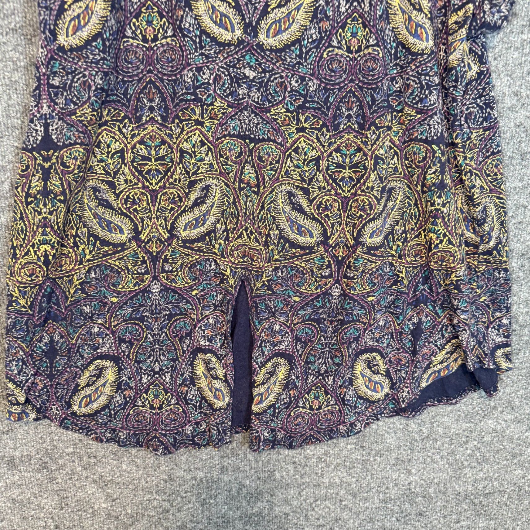 Lucky Brand Lucky Brand Shirt Womens 2X Blue Paisley Floral Tshirt Bohemian Flowy Size XXL / US 16-18 / IT 52-54 - 8 Thumbnail