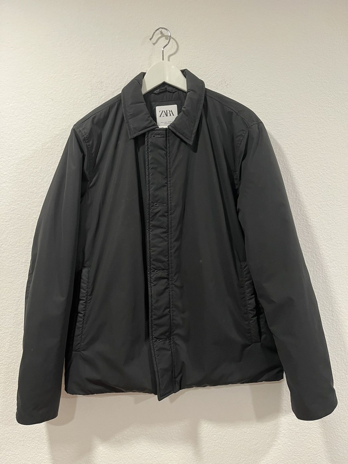 Zara Zara Padded Work Jacket Overshirt Blouson Black Size Medium Size US M / EU 48-50 / 2 - 2 Thumbnail