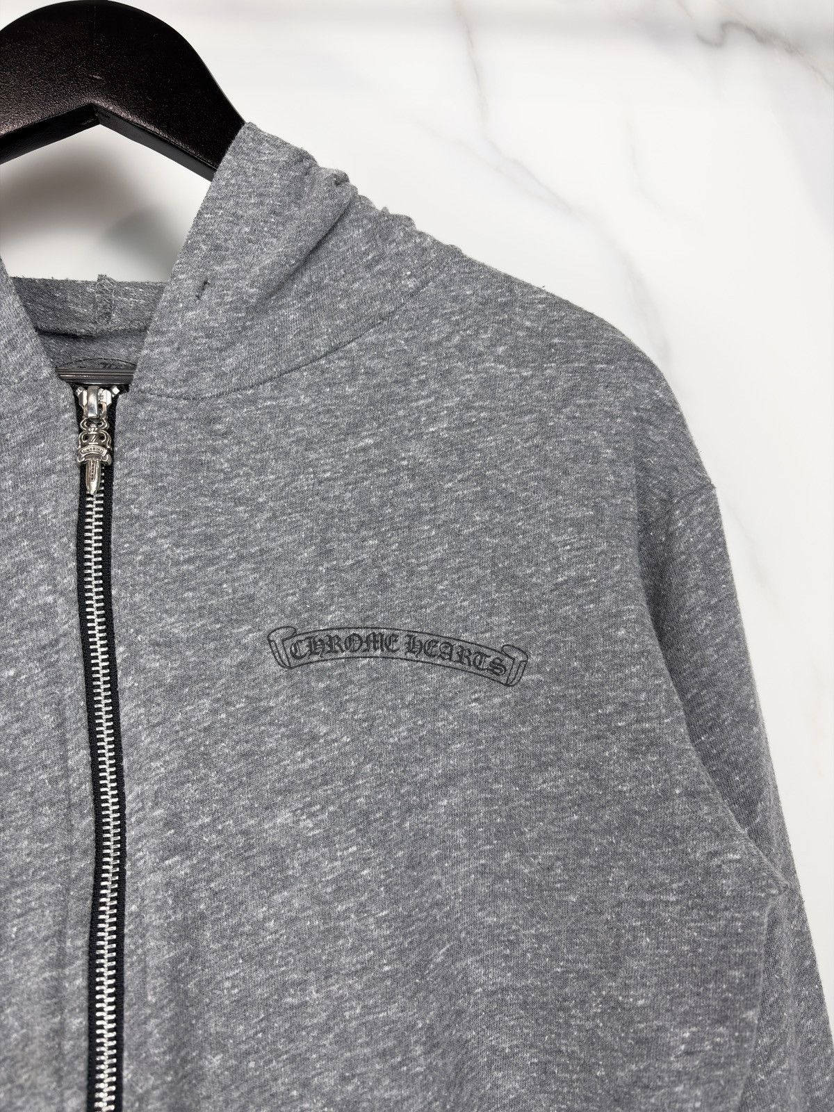 Chrome Hearts Chrome Hearts Fleur Logo Silver Dagger Zip Up Hoodie Black Size S / US 4 / IT 40 - 4 Thumbnail