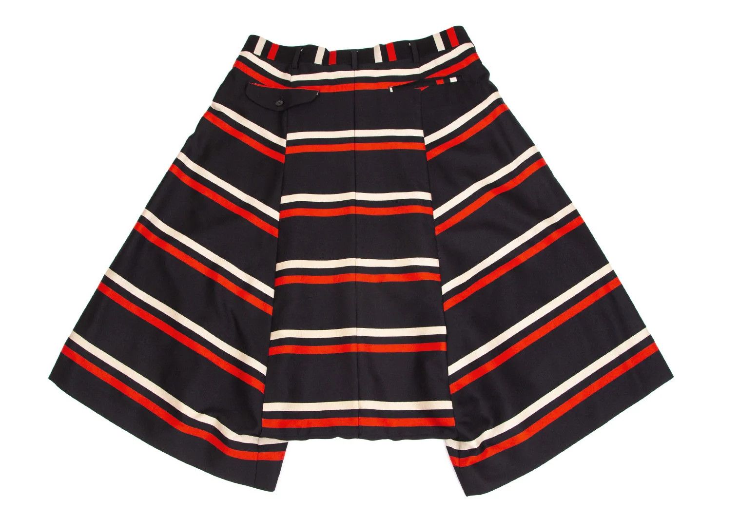 Comme des Garcons Homme Plus Striped Sarrouel Pants in Black, Red, and Off-White Size US 34 / EU 50 - 8 Thumbnail