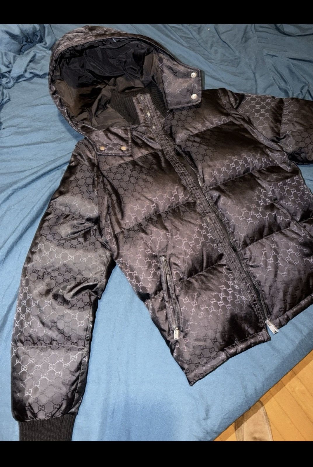 Gucci GUCCI black GG logo nylon puffer jacket 2 in 1 (vest) men Size US L / EU 52-54 / 3 - 2 Thumbnail