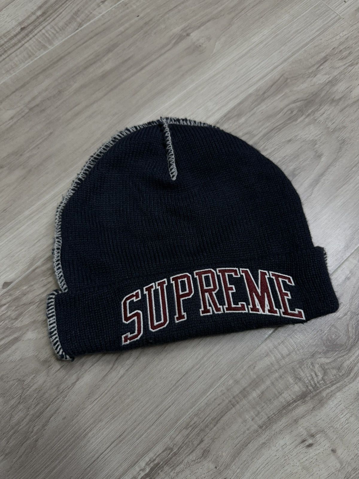 Supreme Supreme Contrast Stitch Beanie F/W 19 Preowned Size ONE SIZE - 8 Thumbnail