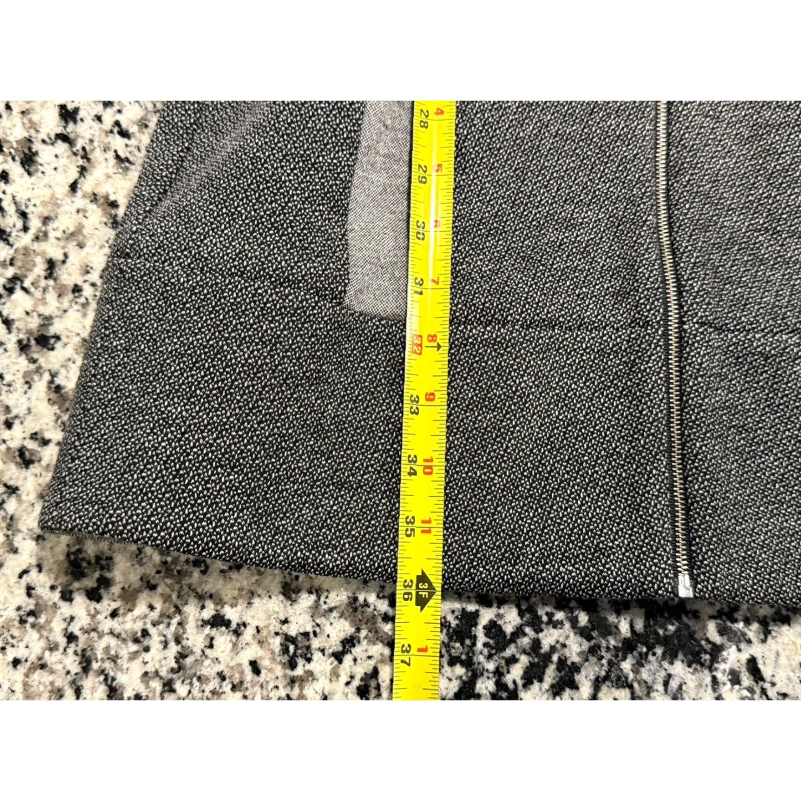 Theory Theory Dress Gray Cityscape Pencil Zip Front Women 8 KS Knee Length Office Classic Minimalist Womens Size M / US 6-8 / IT 42-44 - 5 Thumbnail