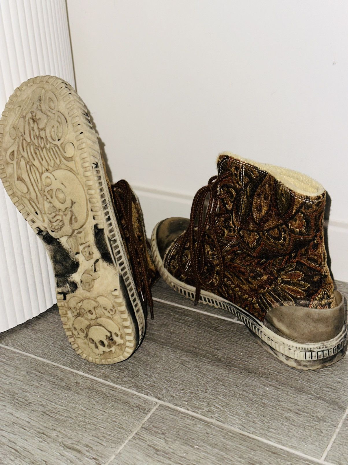 Vintage Handmade Persian Rug Boots | Falcon Eddies Size US 9 / EU 42 - 6 Thumbnail