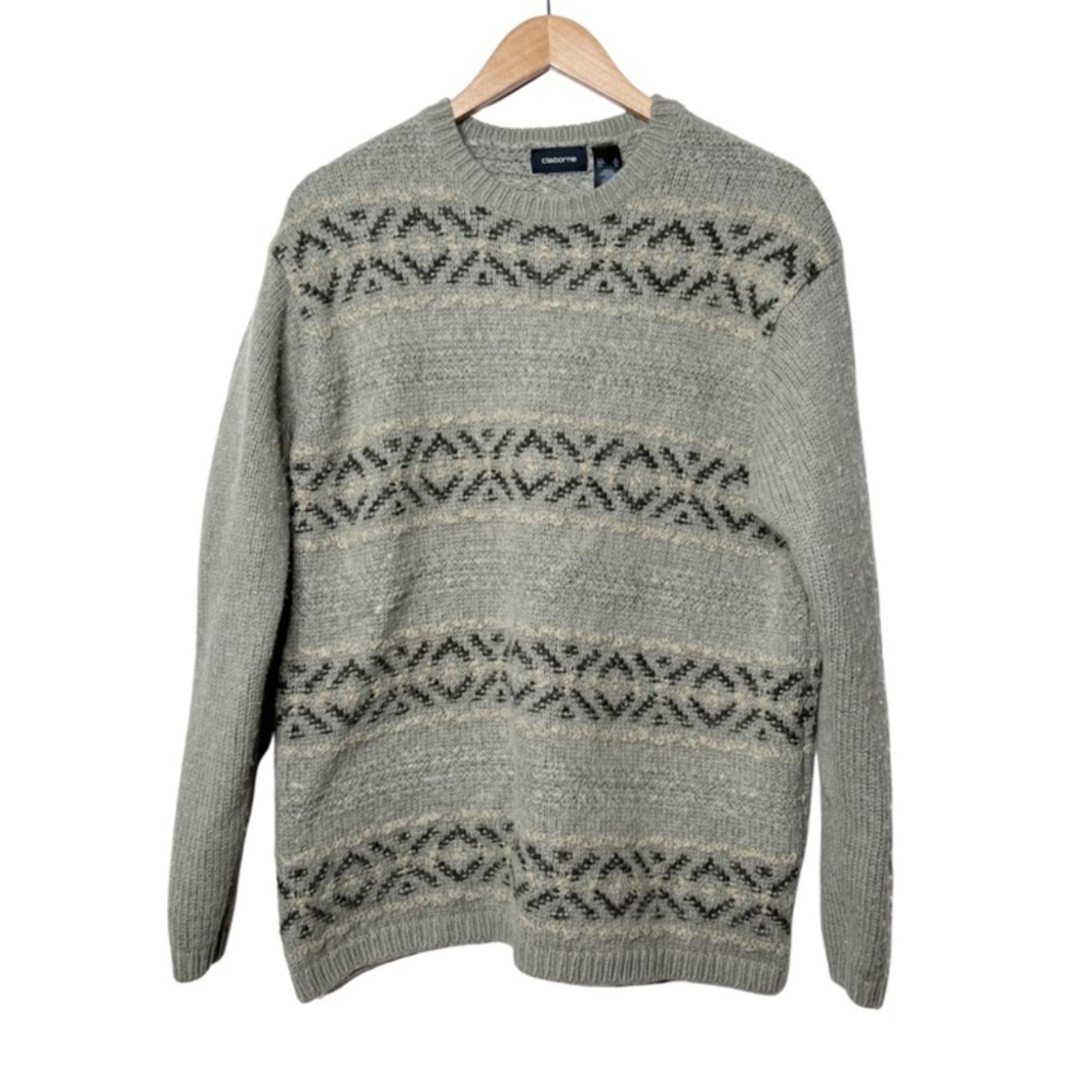 Liz Claiborne Liz Claiborne Vintage Wool Blend Aztec Knit Sweater Size XL / US 12-14 / IT 48-50 - 1 Thumbnail