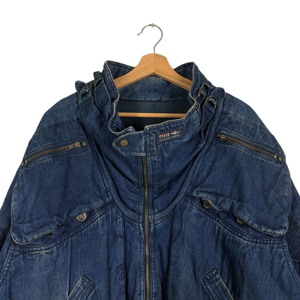 Hysteric Glamour 🔥Bondage Parachute Denim Bomber Jacket Fittz Japan Made Size US M / EU 48-50 / 2 - 3 Thumbnail