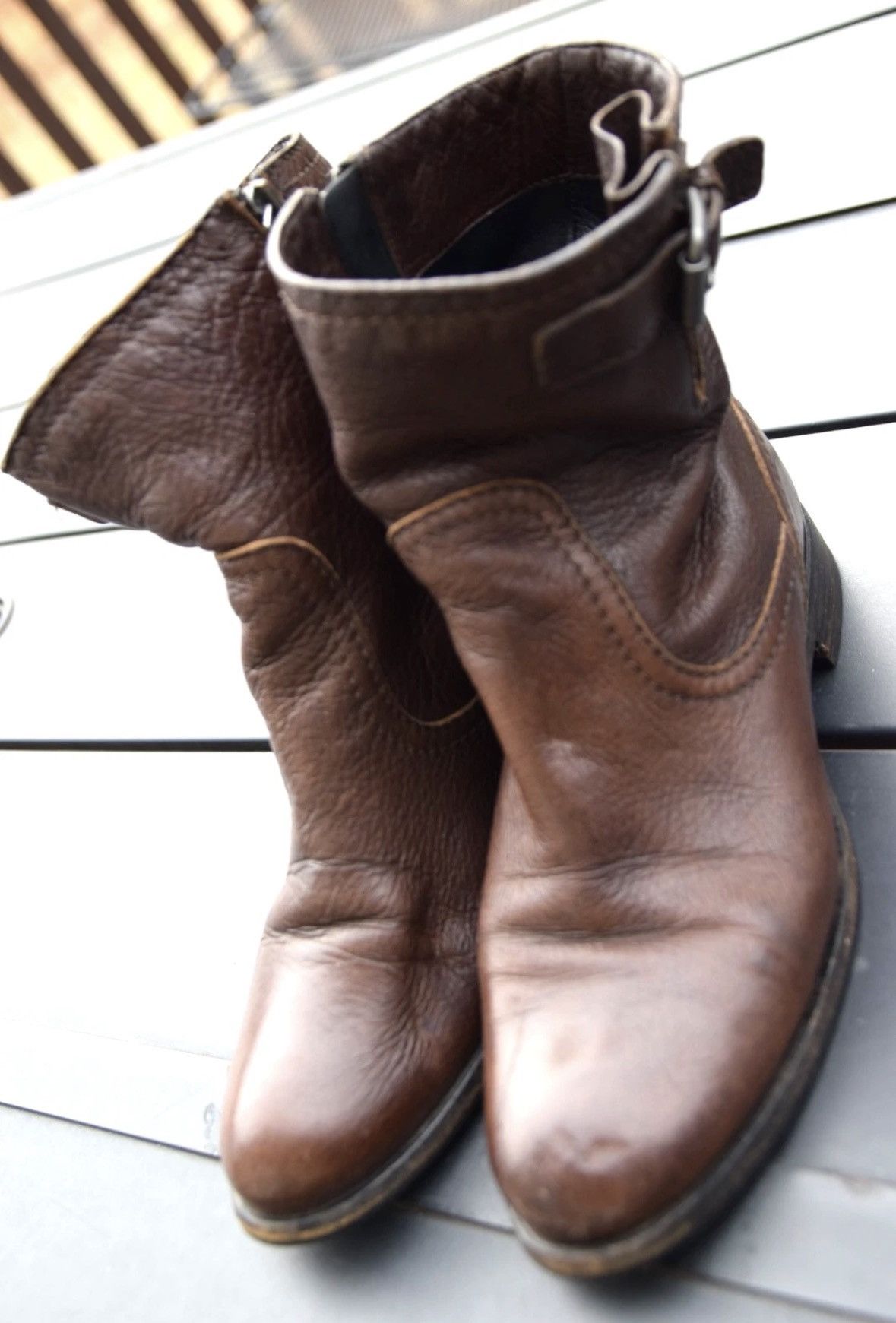 Prada prada leather boots Size US 7 / IT 37 - 2 Thumbnail