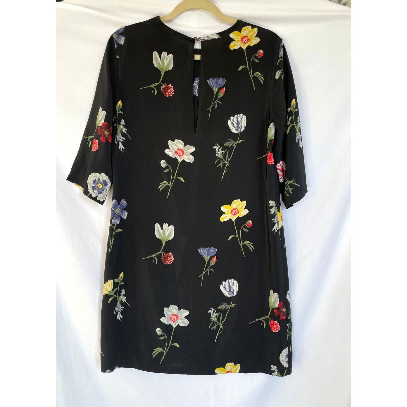 Equipment Equipment Femme Aubrey Silk Black Floral Mini Dress, Small Size S / US 4 / IT 40 - 5 Thumbnail