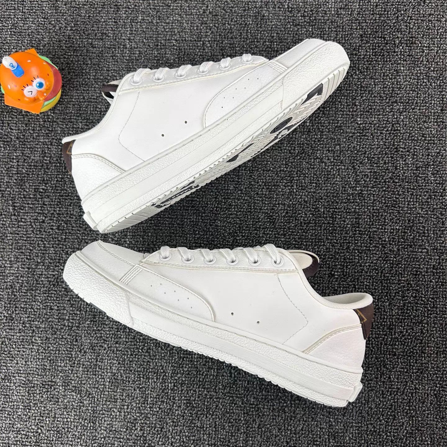Louis Vuitton LV White Misplaced Logo Sneaker Monogram Heel Size US 5 / IT 35 - 3 Thumbnail