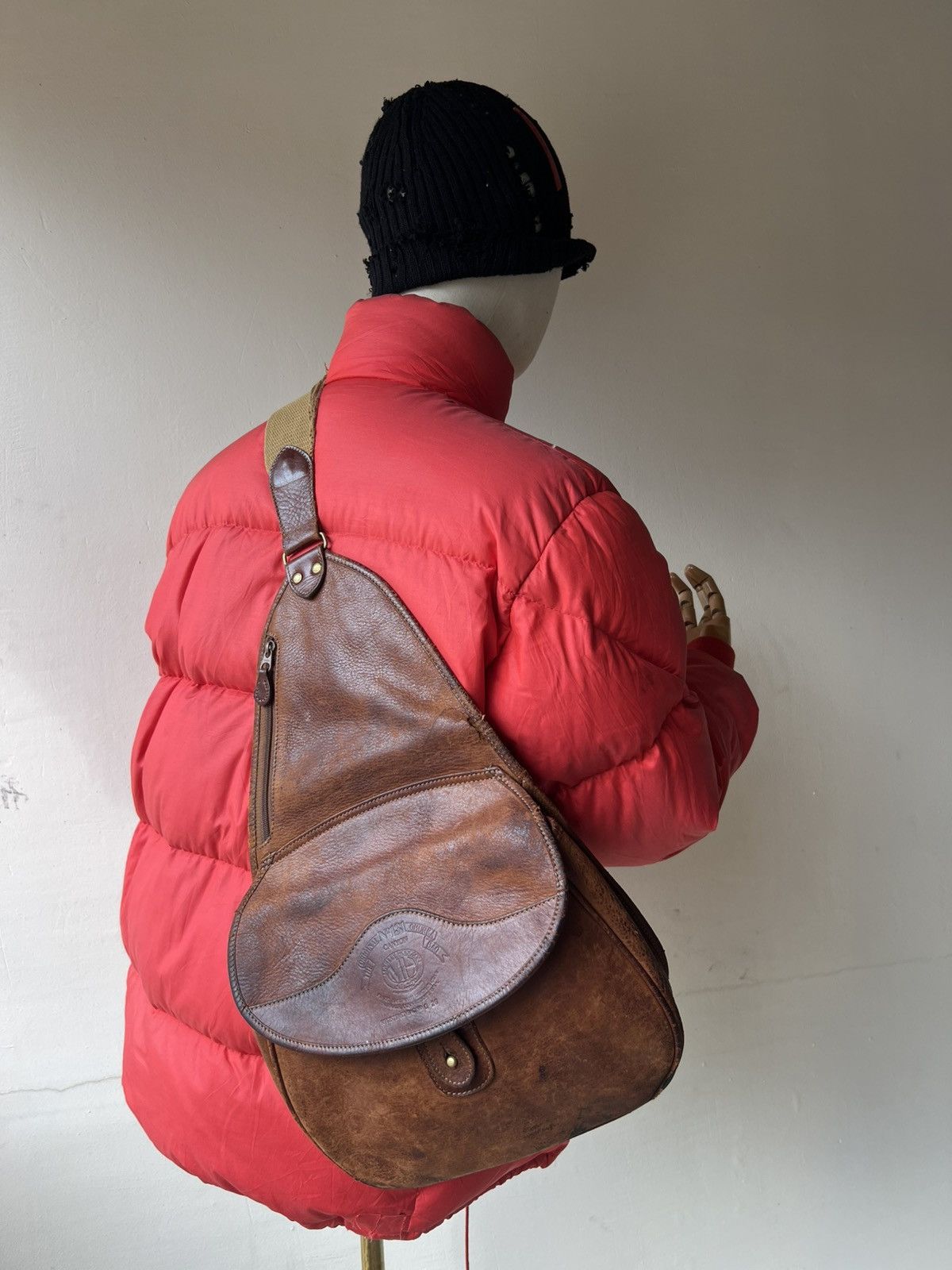 Leather Distressed Patina Leather Cross Body Bag Marley Hodgson Size ONE SIZE - 4 Thumbnail