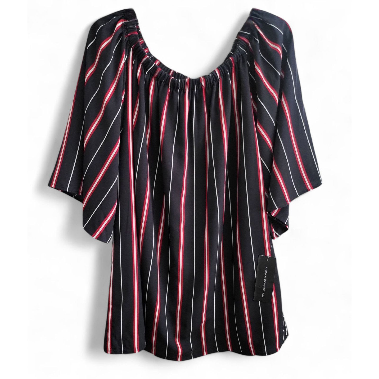 French Connection NWT FRENCH CONNECTION Hasan Striped Off The Shoulder Dress Size XS / US 0-2 / IT 36-38 - 2 Thumbnail