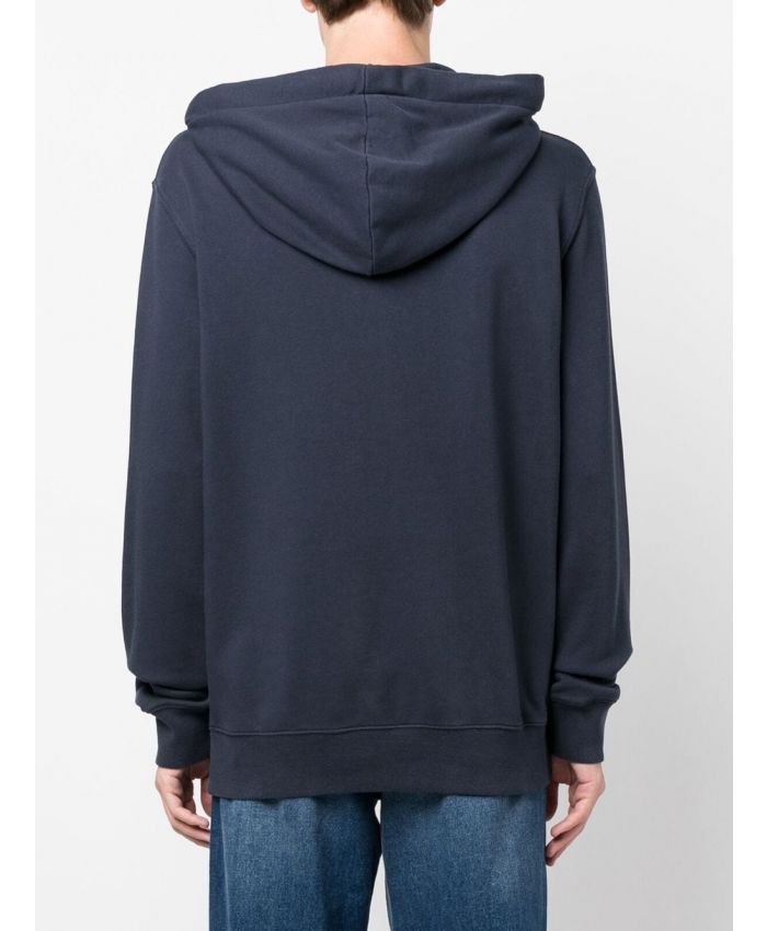 Lanvin o1w1db10724 Curb Embroidered Hoodie in Ink Blue Size US M / EU 48-50 / 2 - 5 Thumbnail