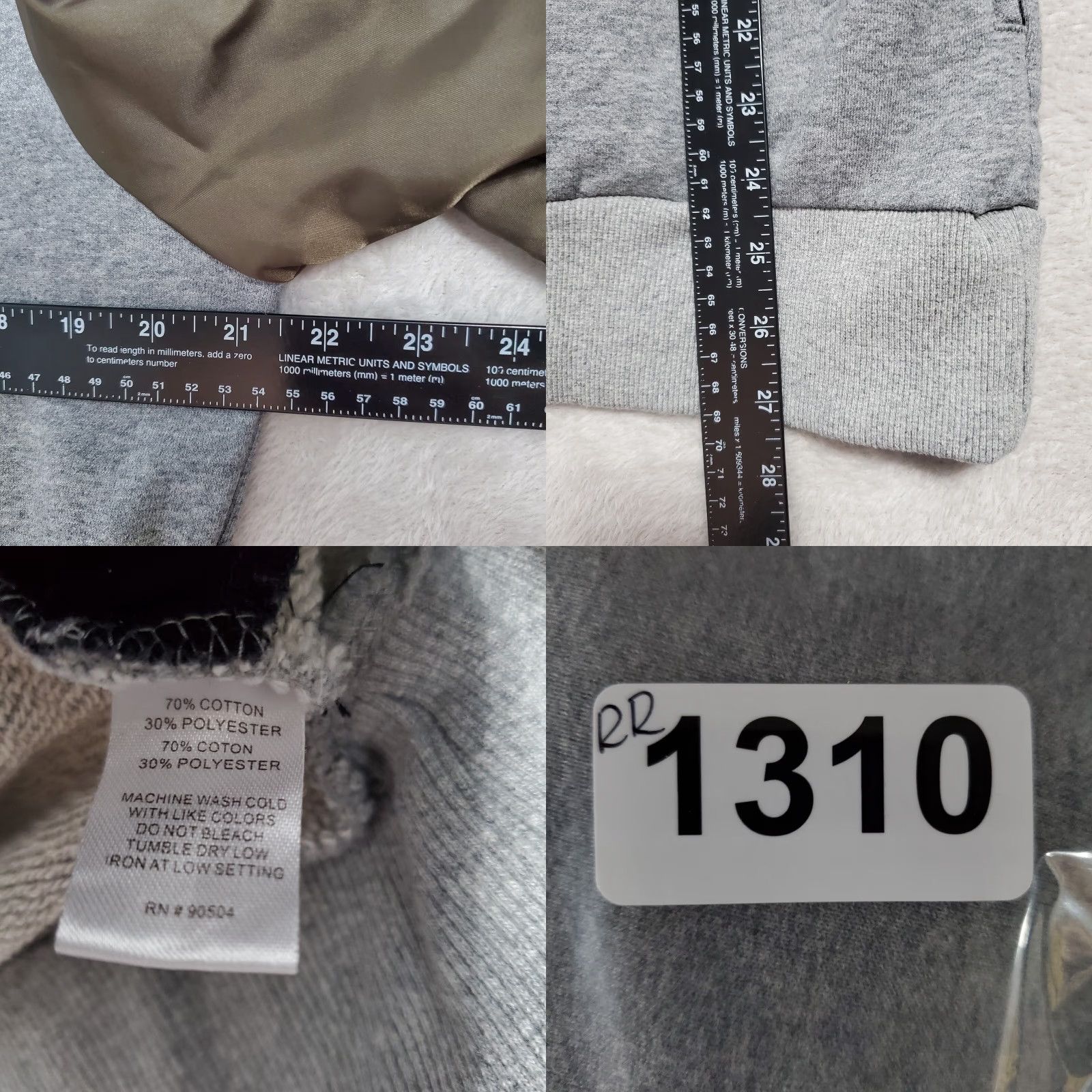Vintage VSTR Premium Sweatshirt Men XL Gray Green Satin Sleeve Crew Neck Pullover Pocket Sweatshirt Size US XL / EU 56 / 4 - 8 Thumbnail
