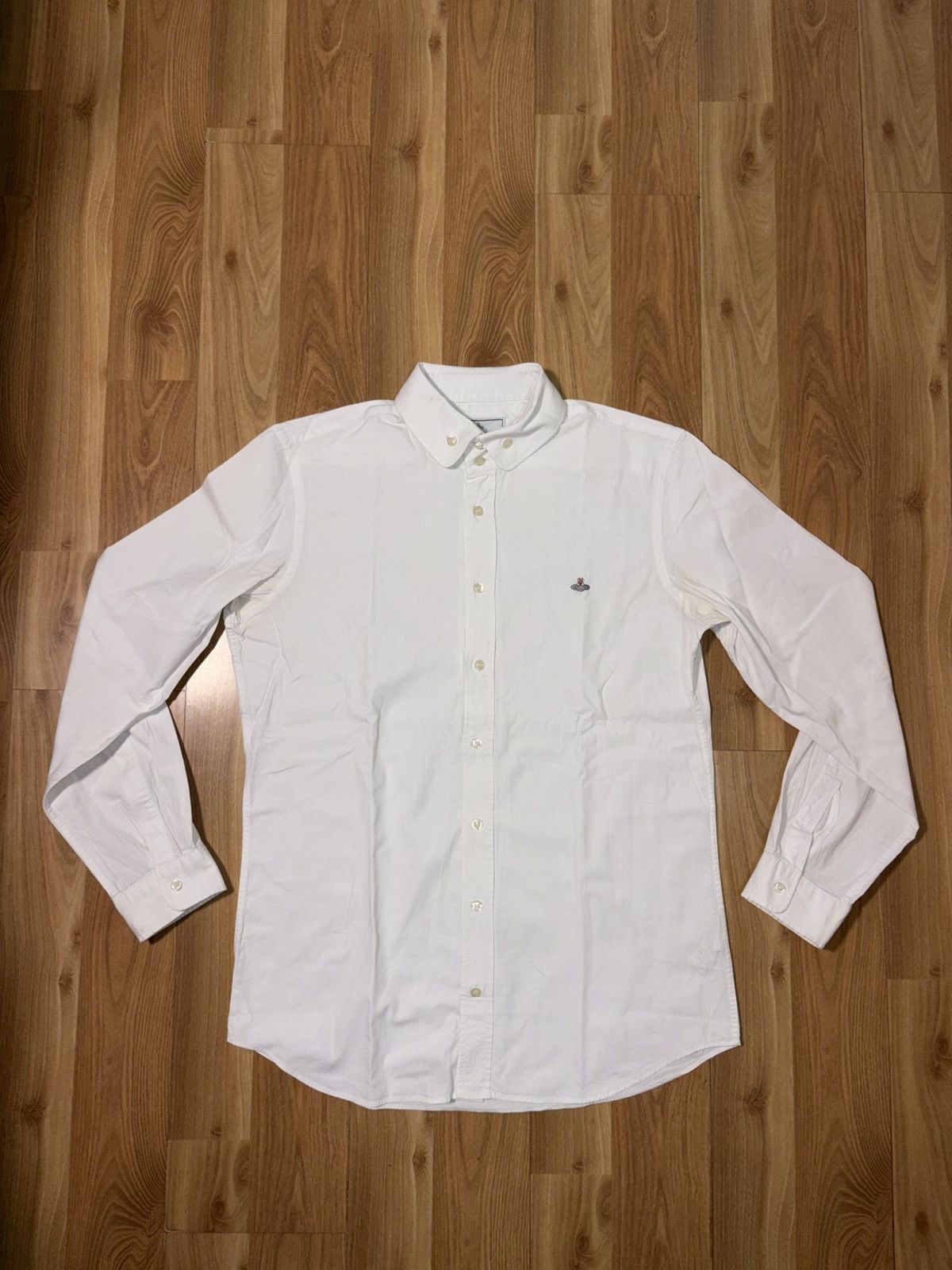 Vivienne Westwood Vivienne Westwood Embroidered OrbLogo OxfordShirt Size III M Size US M / EU 48-50 / 2 - 1 Thumbnail