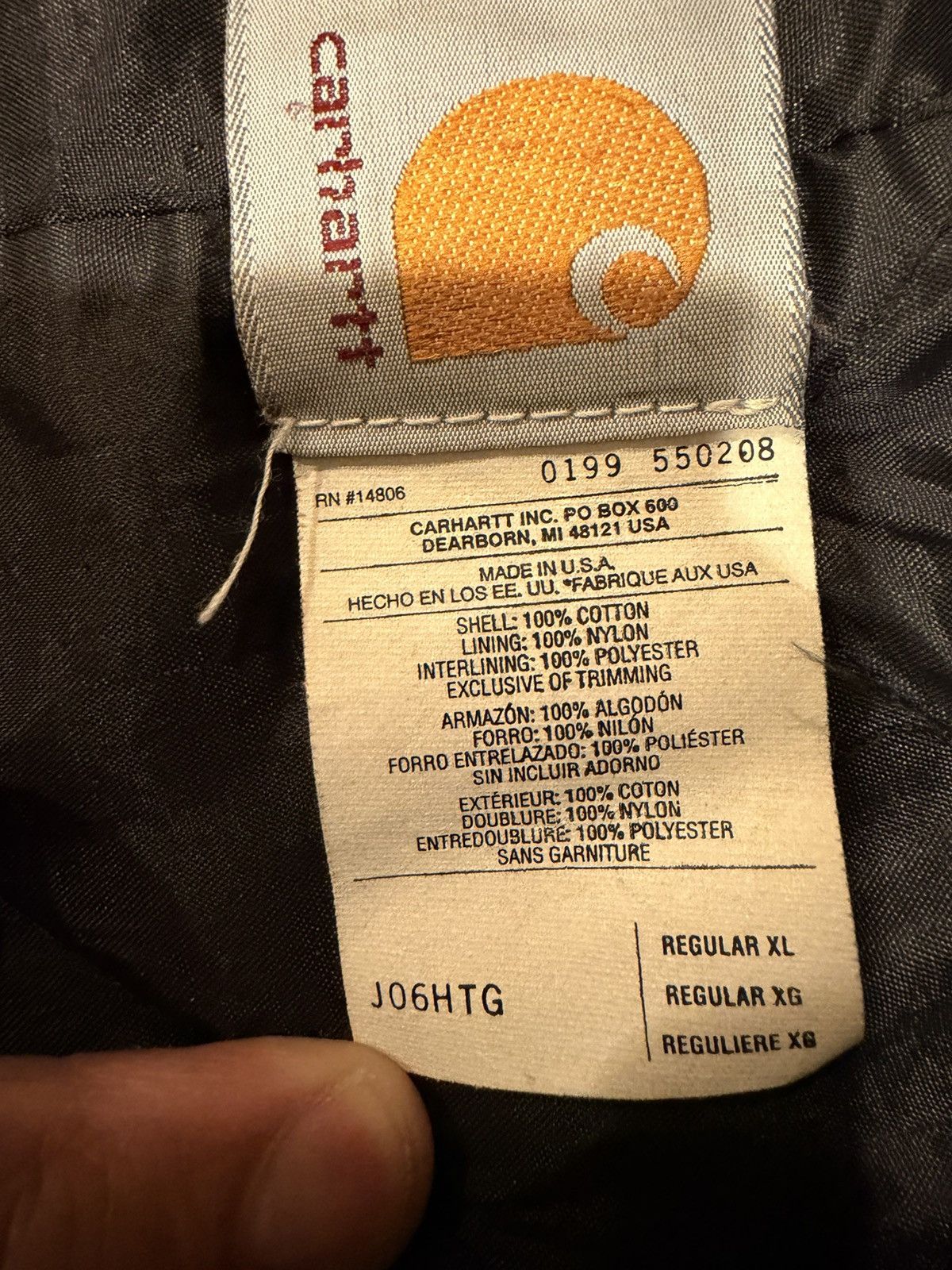 Carhartt Vintage Carhartt Jacket Hooded Green JQ243 Size US XL / EU 56 / 4 - 14 Thumbnail