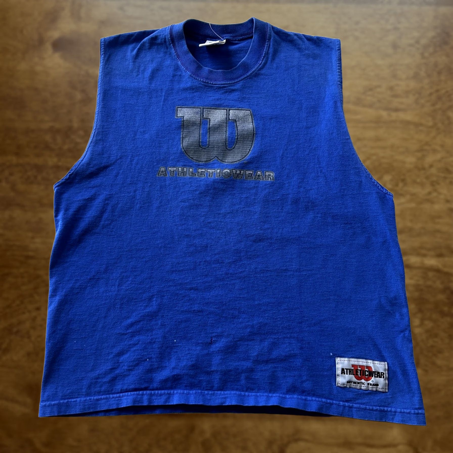 Wilson VINTAGE Wilson Tank Top Shirt Mens XL Blue Athleticwear Sleeveless Gym Training Size US XL / EU 56 / 4 - 1 Thumbnail