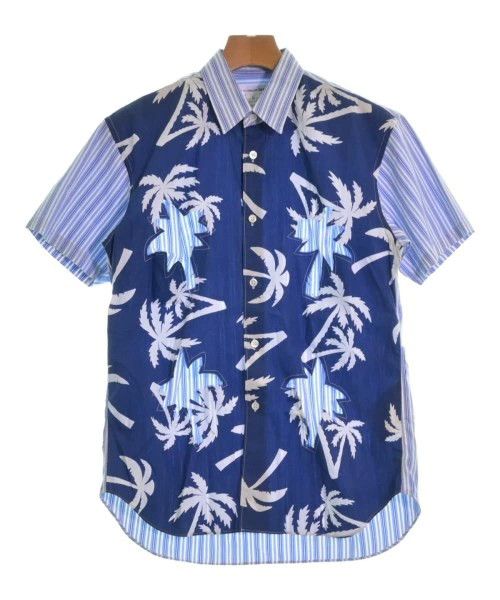 Comme des Garcons SHIRT Shirt Stripes Coconut Tree design button up Blue x white Size US XS / EU 42 / 0 - 1 Thumbnail