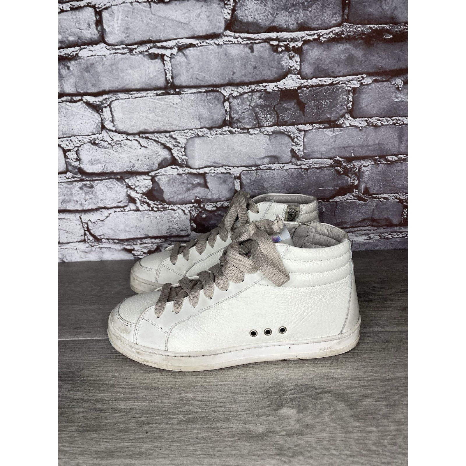 P448 P448 Mid Skate Luxury Leather Styling Off-White Gray Lace Wo Size US 6.5 / IT 36.5 - 10 Thumbnail
